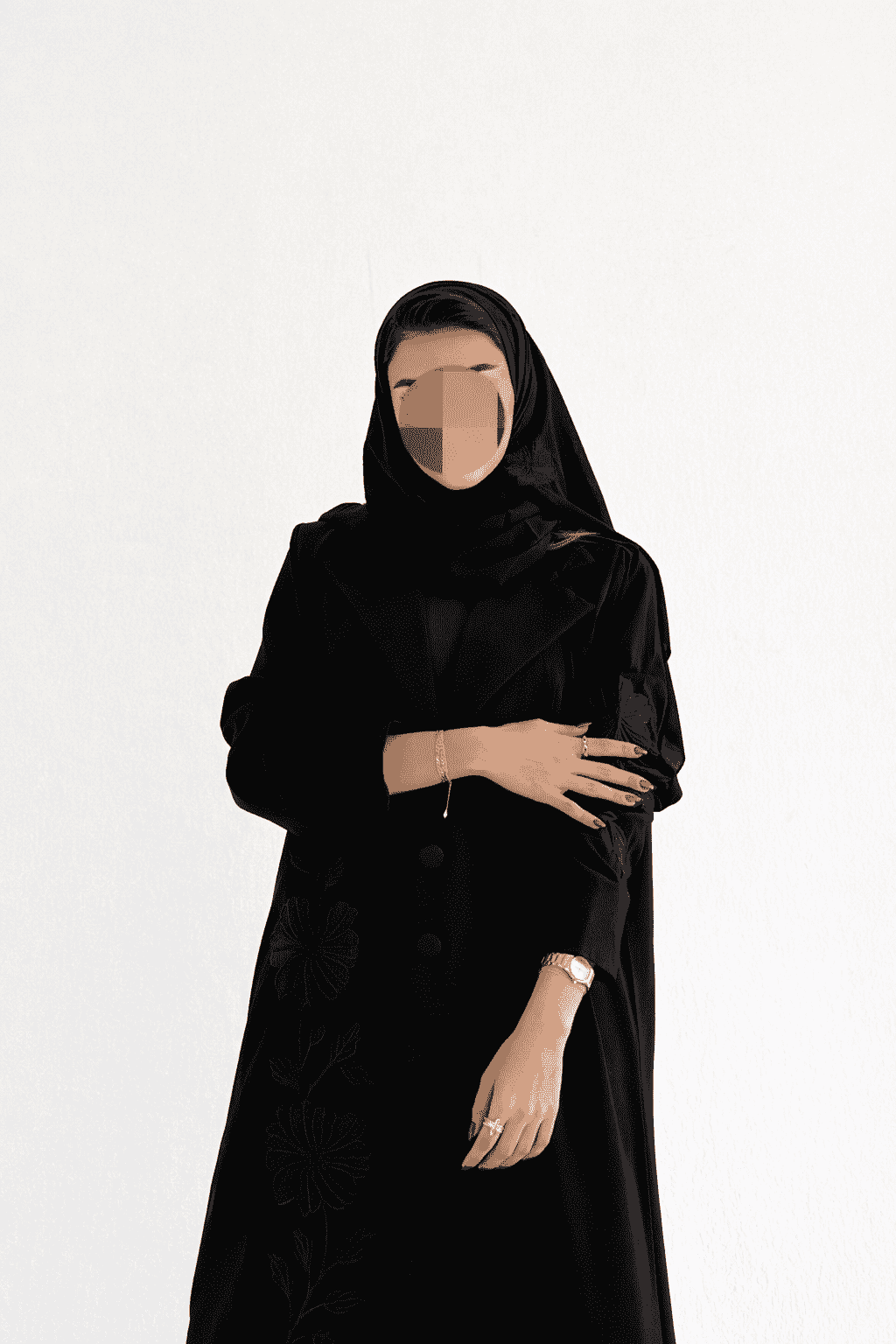 MW2001 -عباية بليزر بتطريز اسود - Aya
