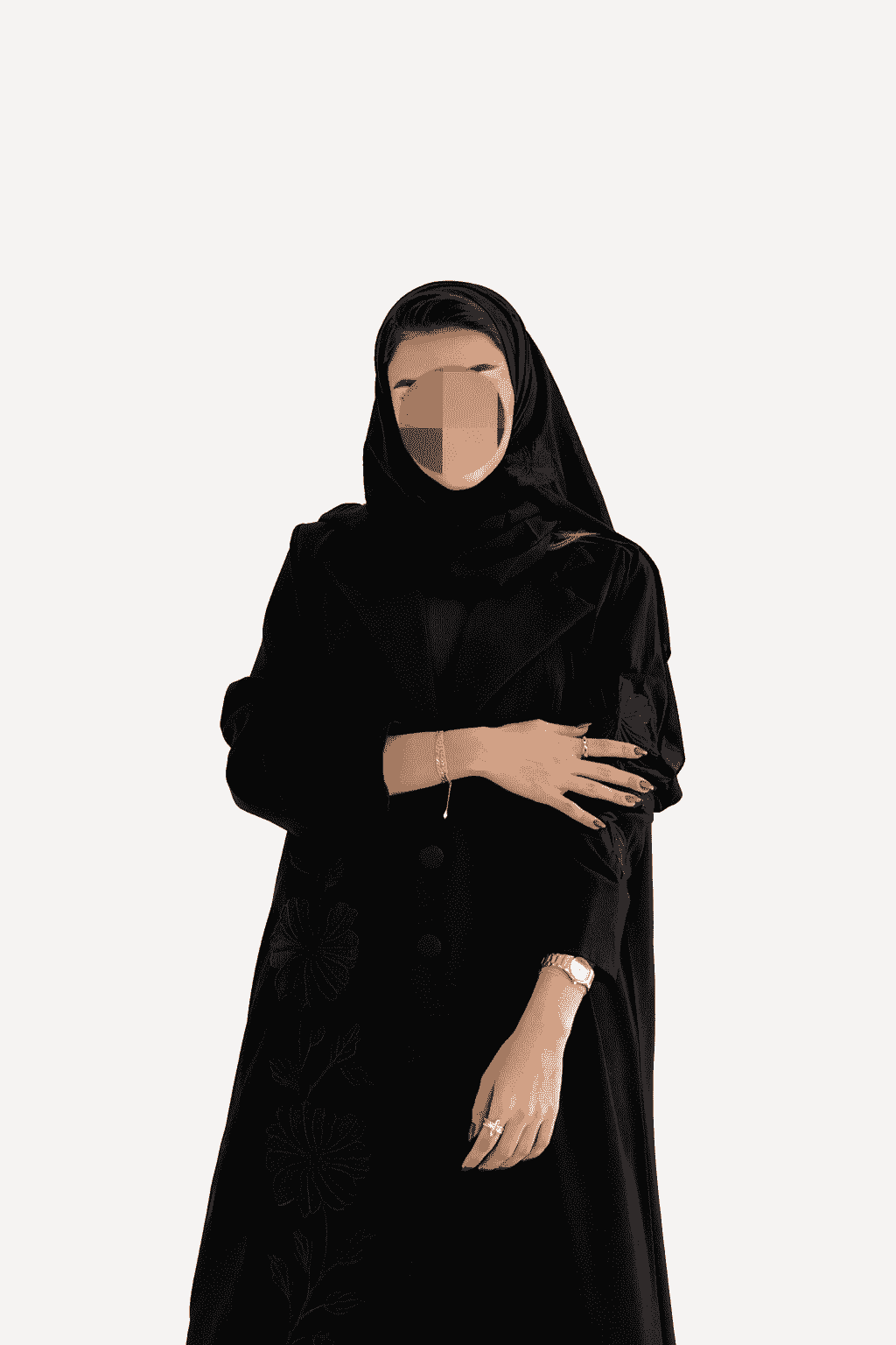MW2001 -عباية بليزر بتطريز اسود - Aya