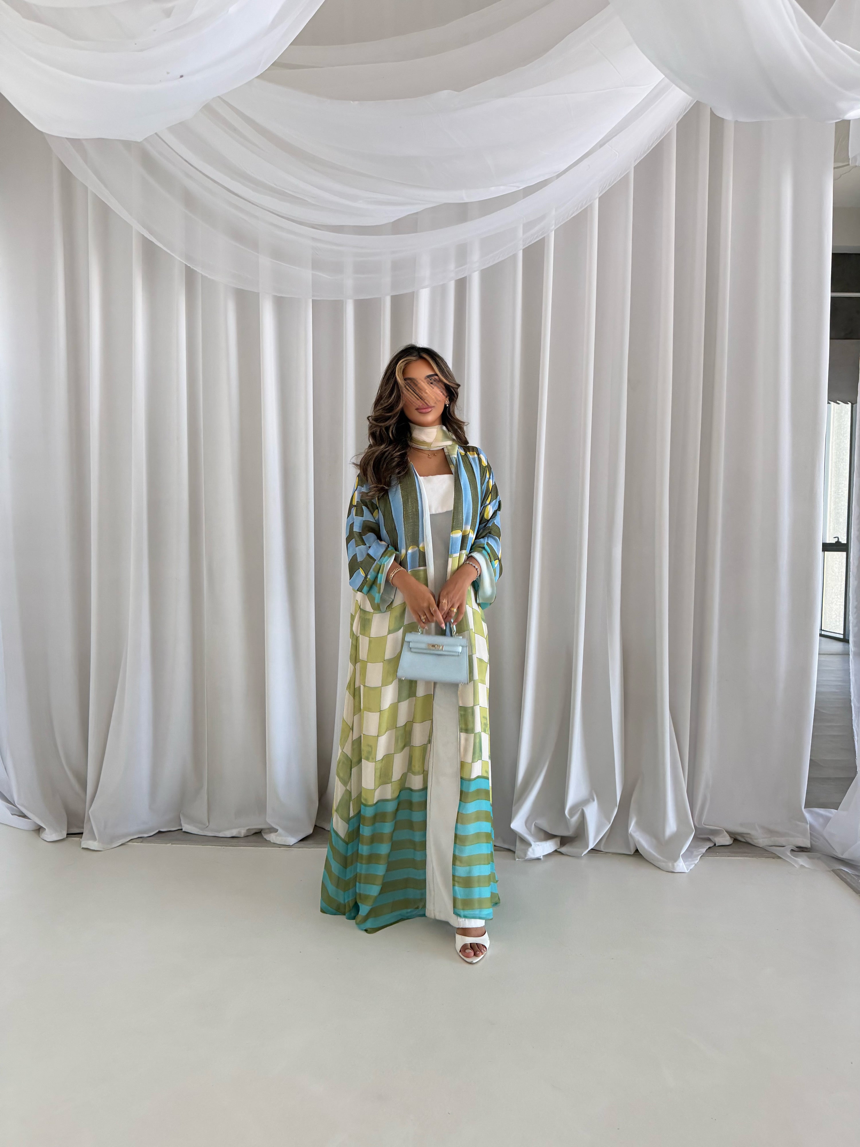 MWT2110 - عباية طباعة صيفية Summer Printed Abaya