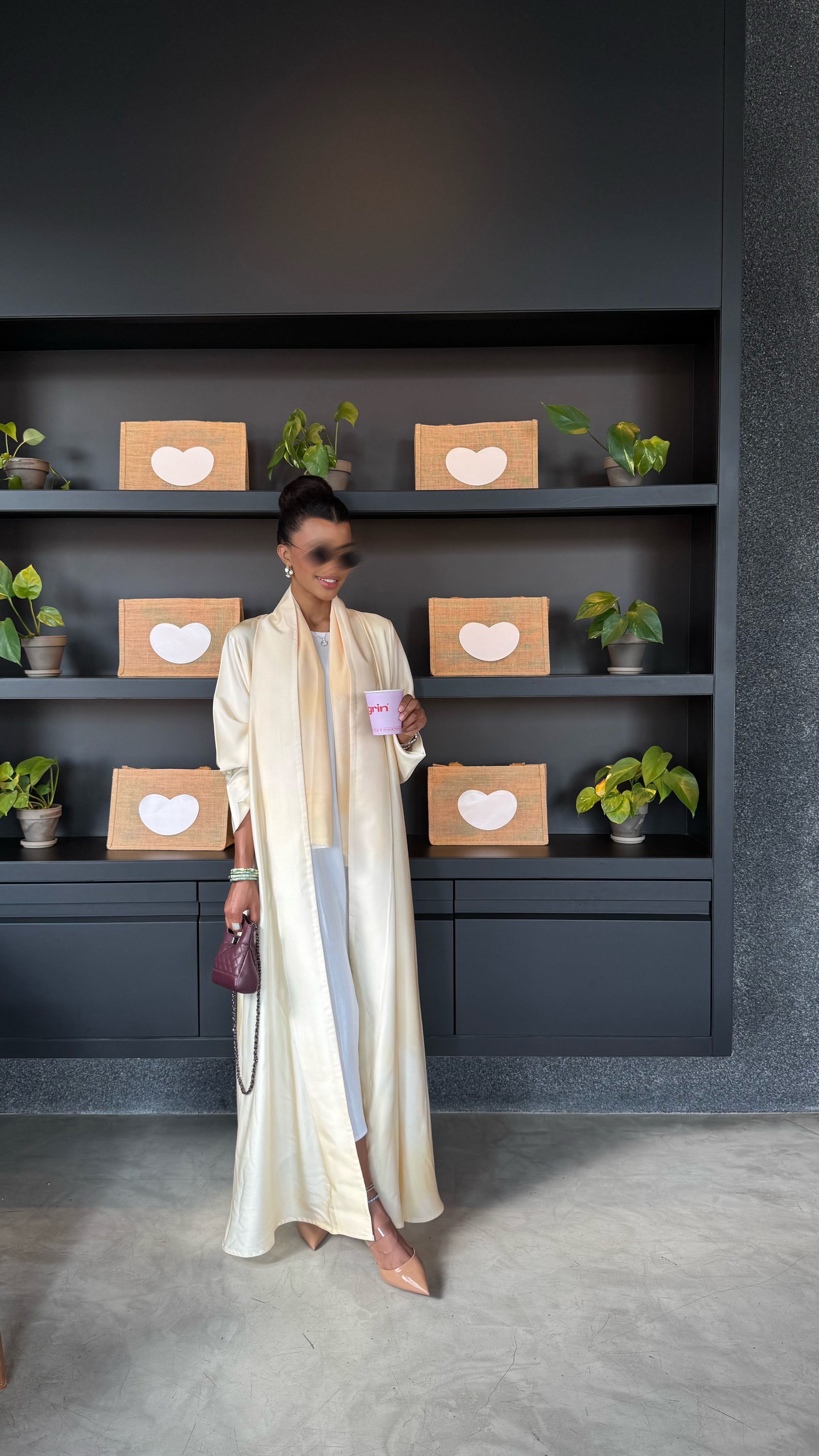 MW1475 - عباية مطبوعة صيفية | Butter Yellow Grace - Aya