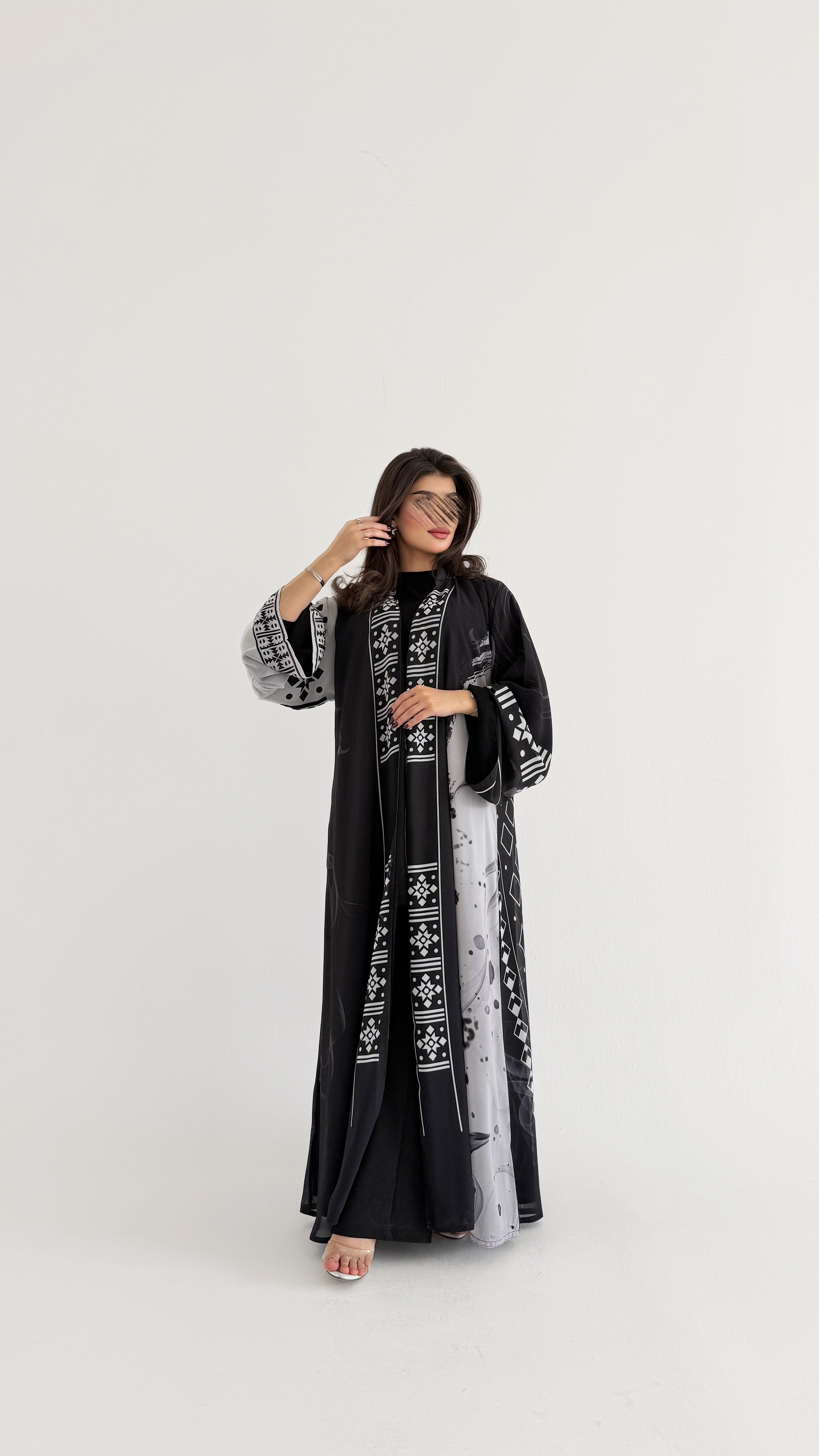 MWT1065 -عباية طباعة | Printed Abaya - Aya