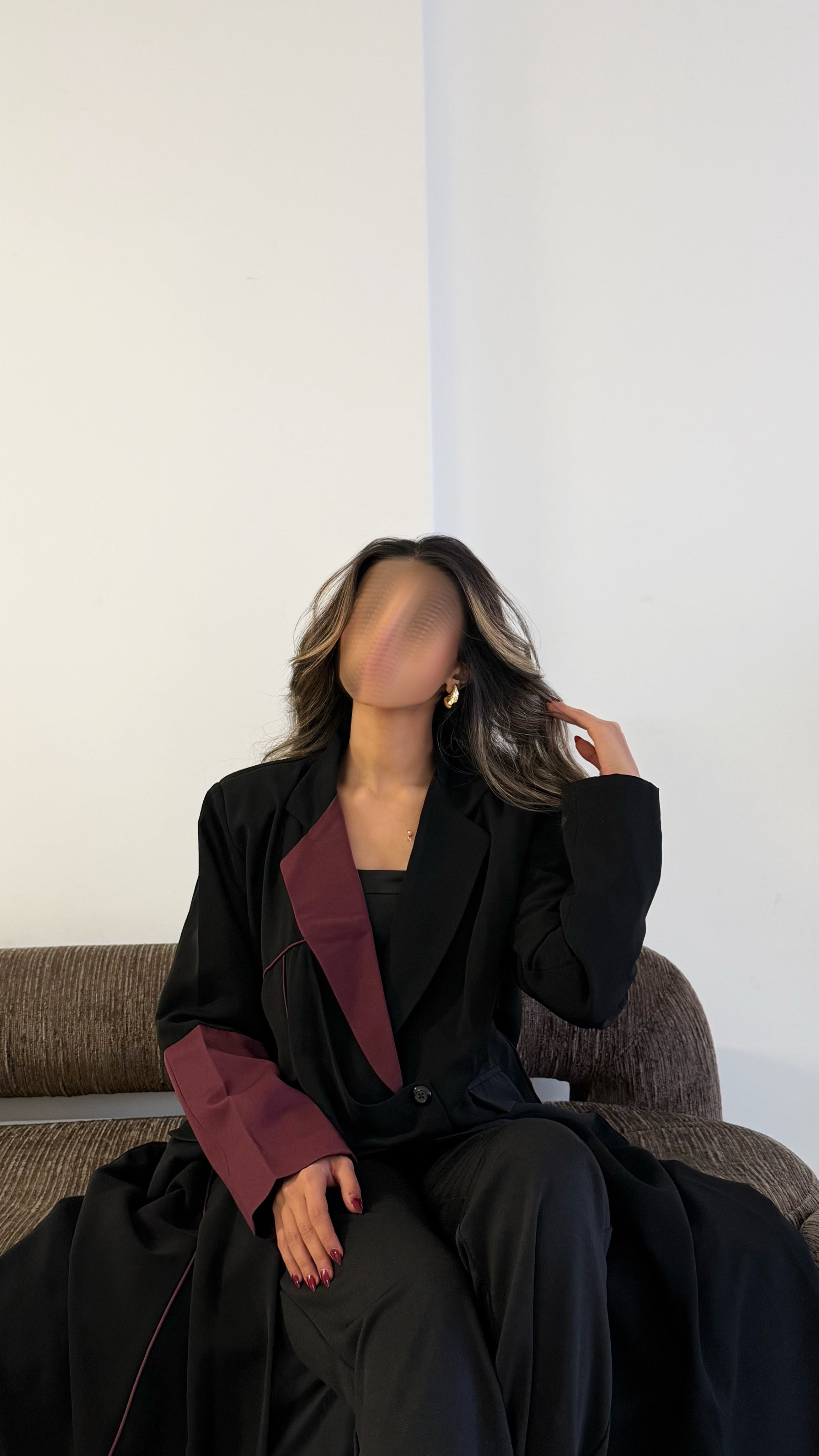 MW1734 - عباية بليزر اسود - Aya