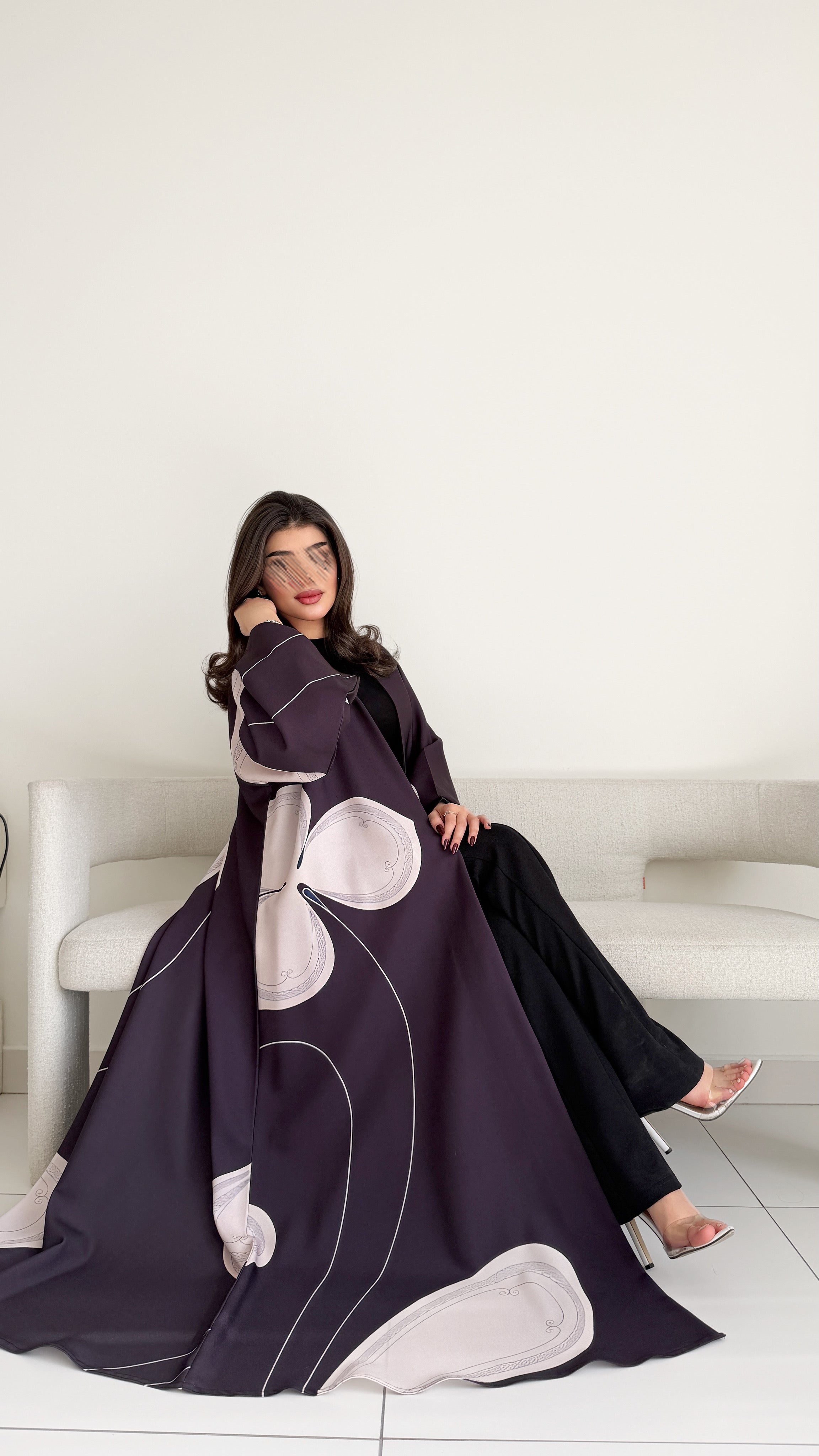MWT1064 -عباية طباعة | Printed Abaya - Aya