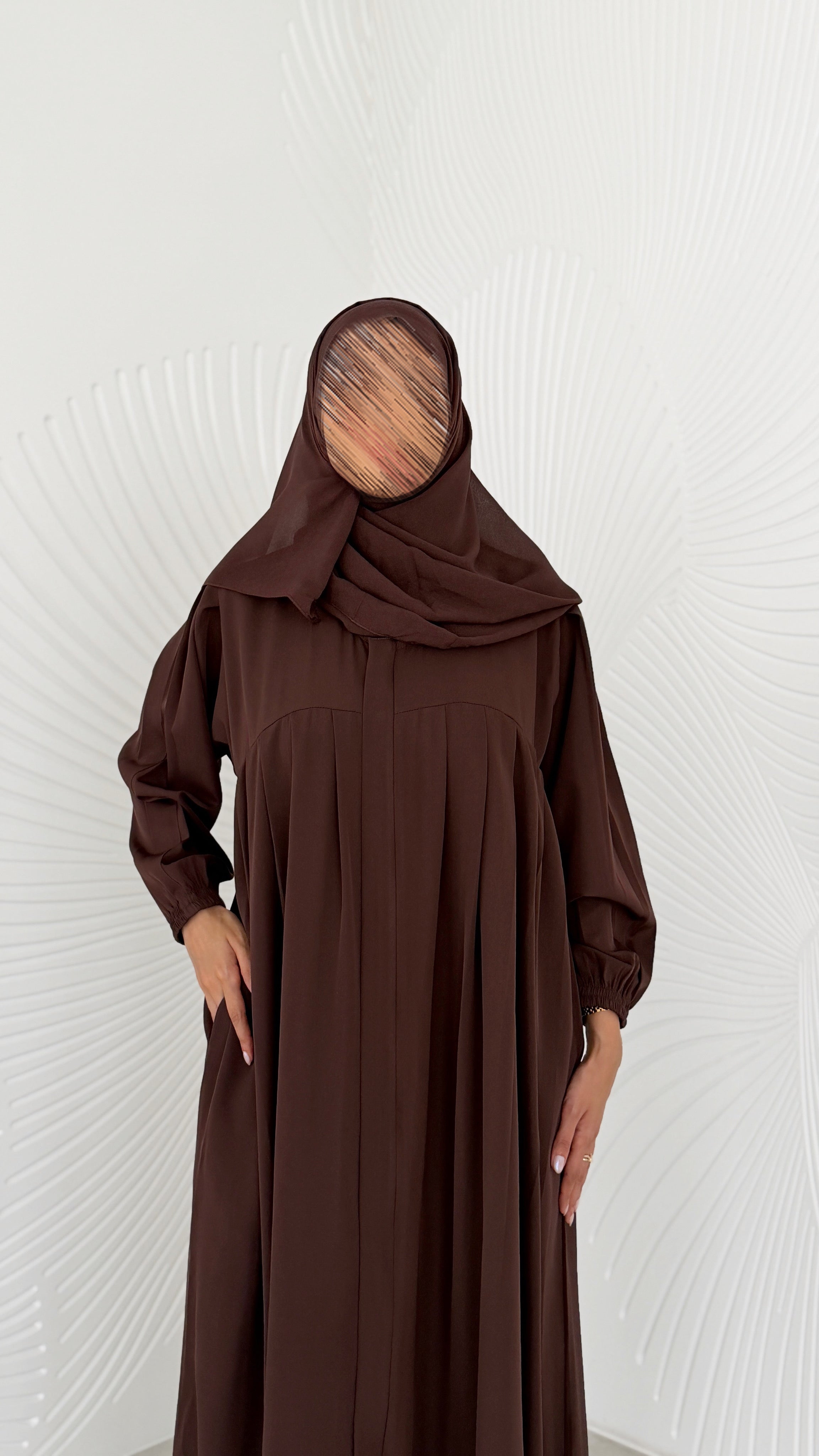 MWO018 -باكدج عباية نص كلوش بكم مطاط - Aya