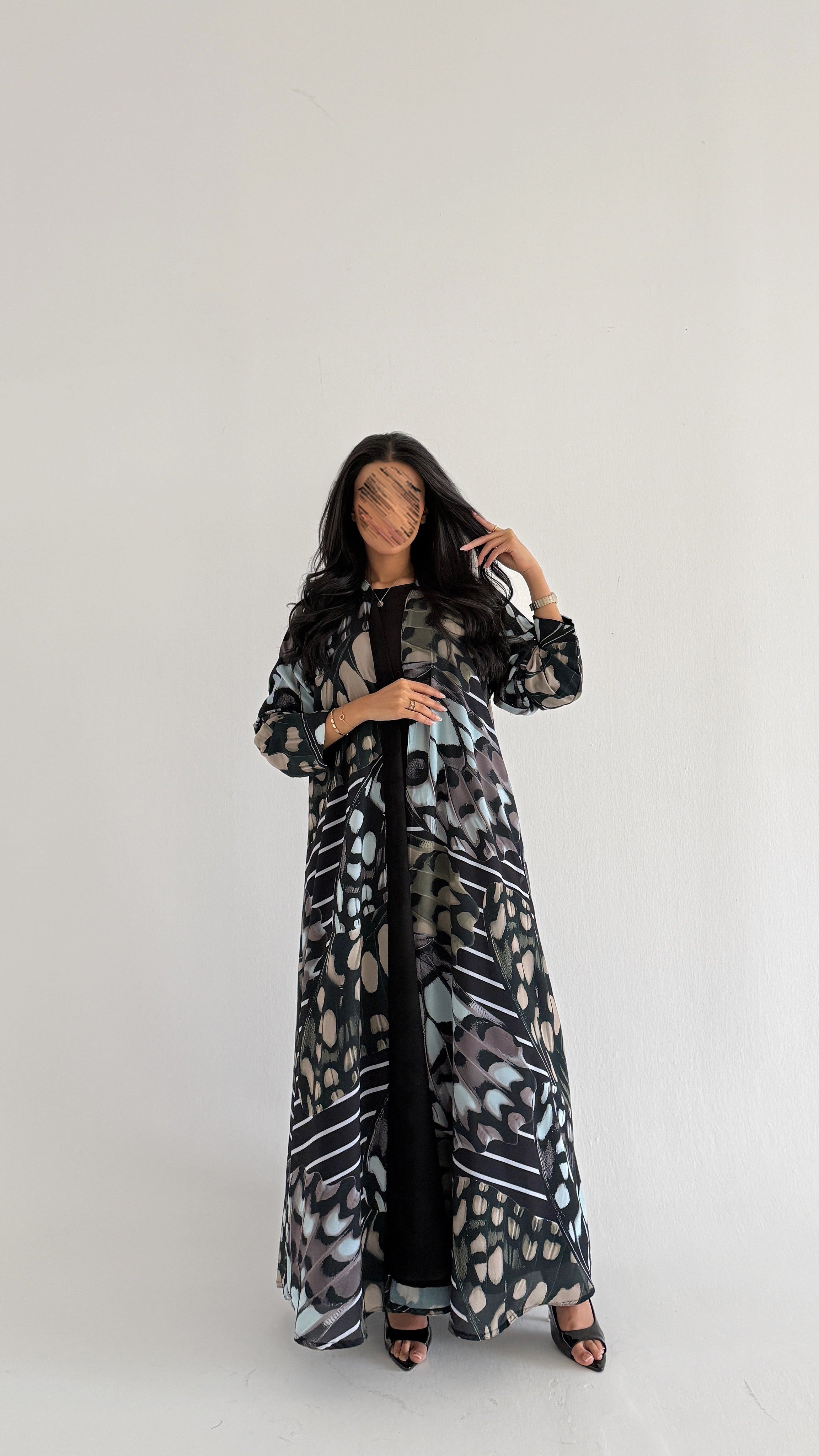 MWT2133 - عباية طباعة- Printed Abaya
