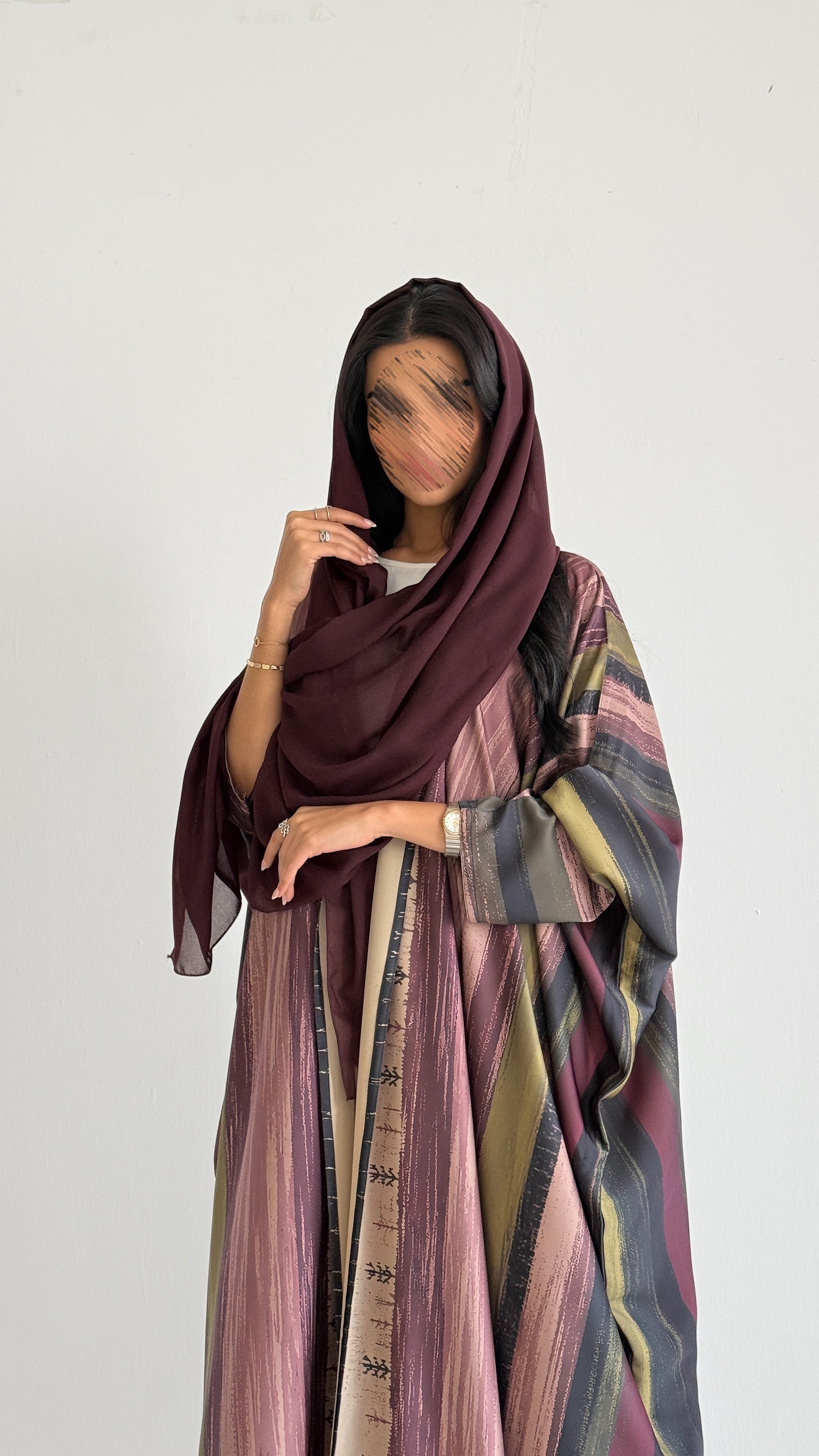 MWT2151 - عباية طباعة خفيفه