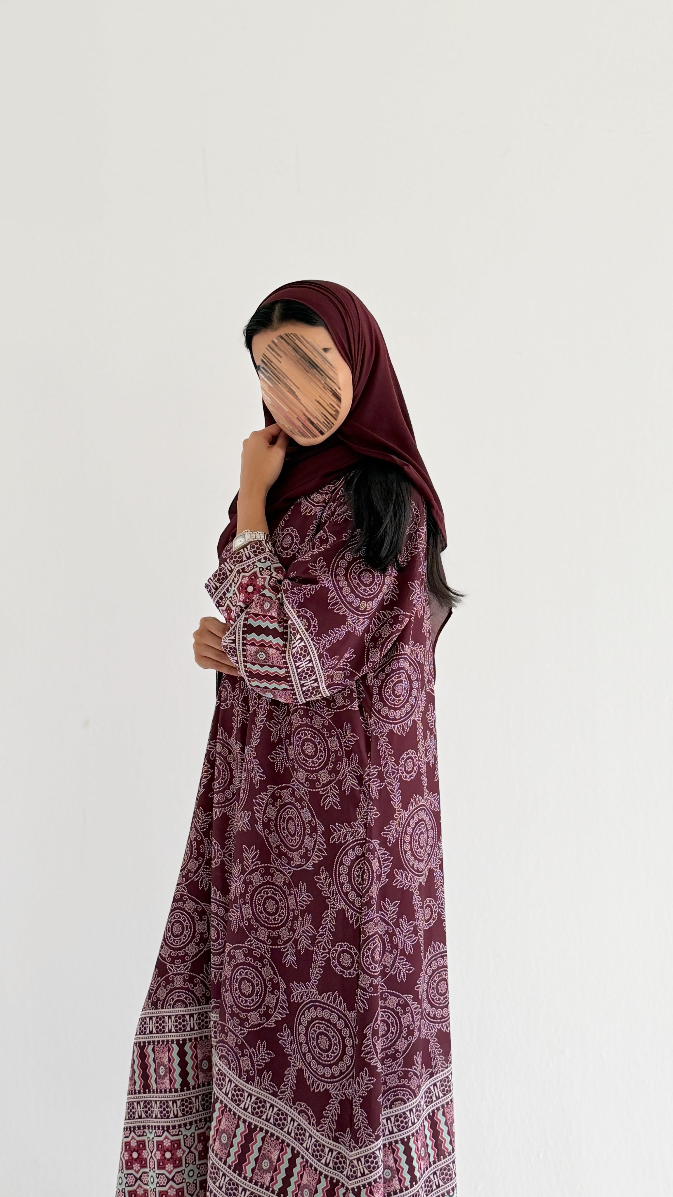 MWT2041 - عباية شيفون مشجرة صيفية - Aya