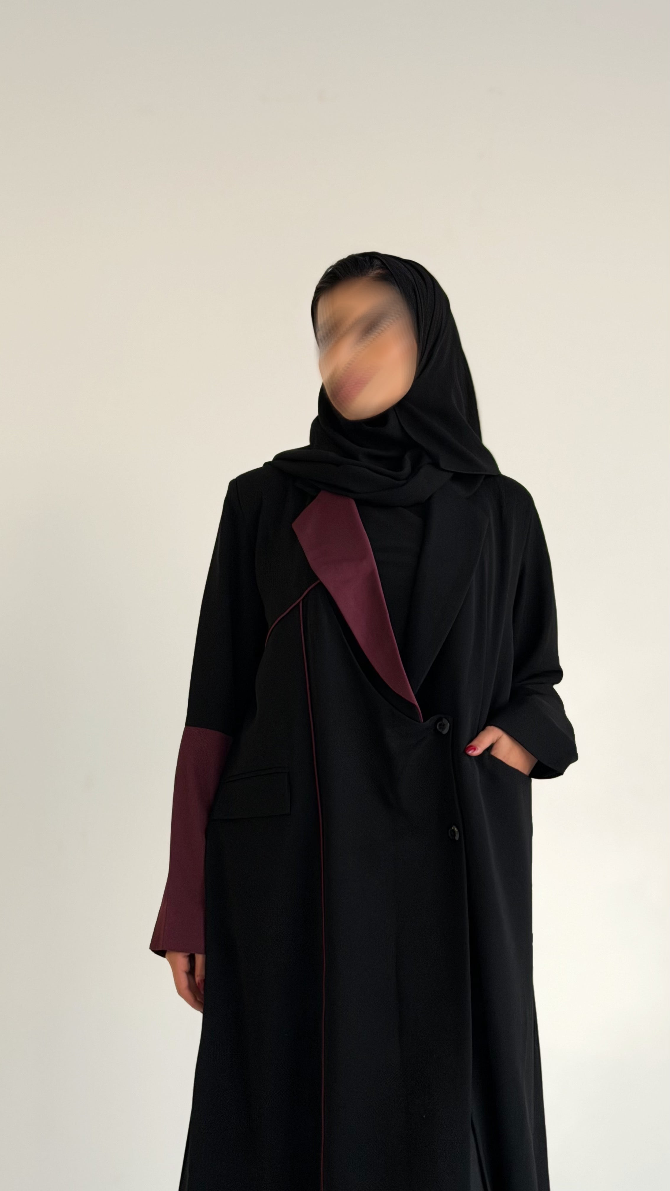 MW1734 - عباية بليزر اسود - Aya