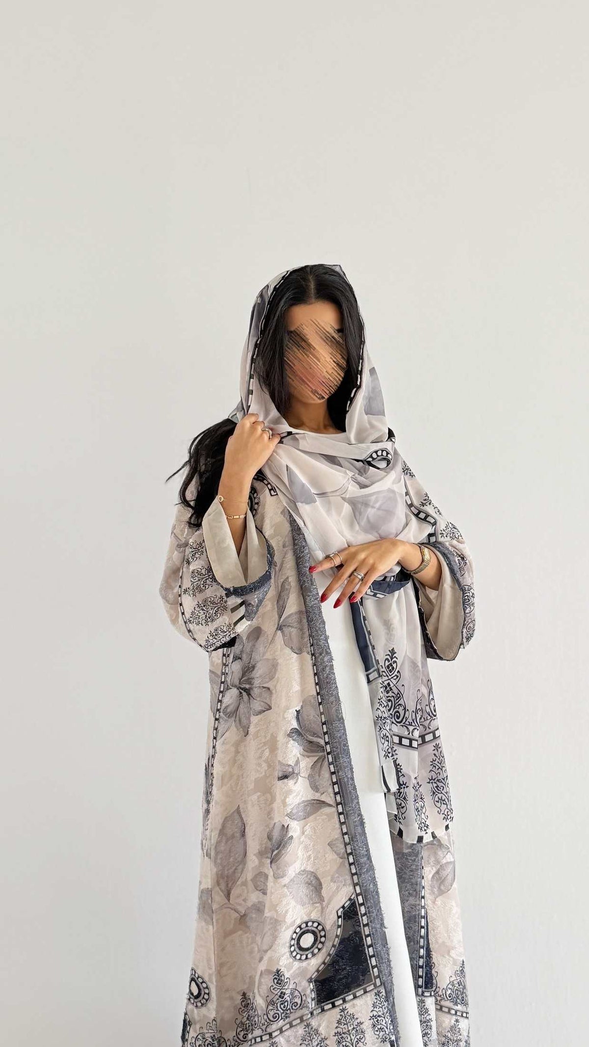 MWT1360 عباية طباعة | Printed Abaya - Aya