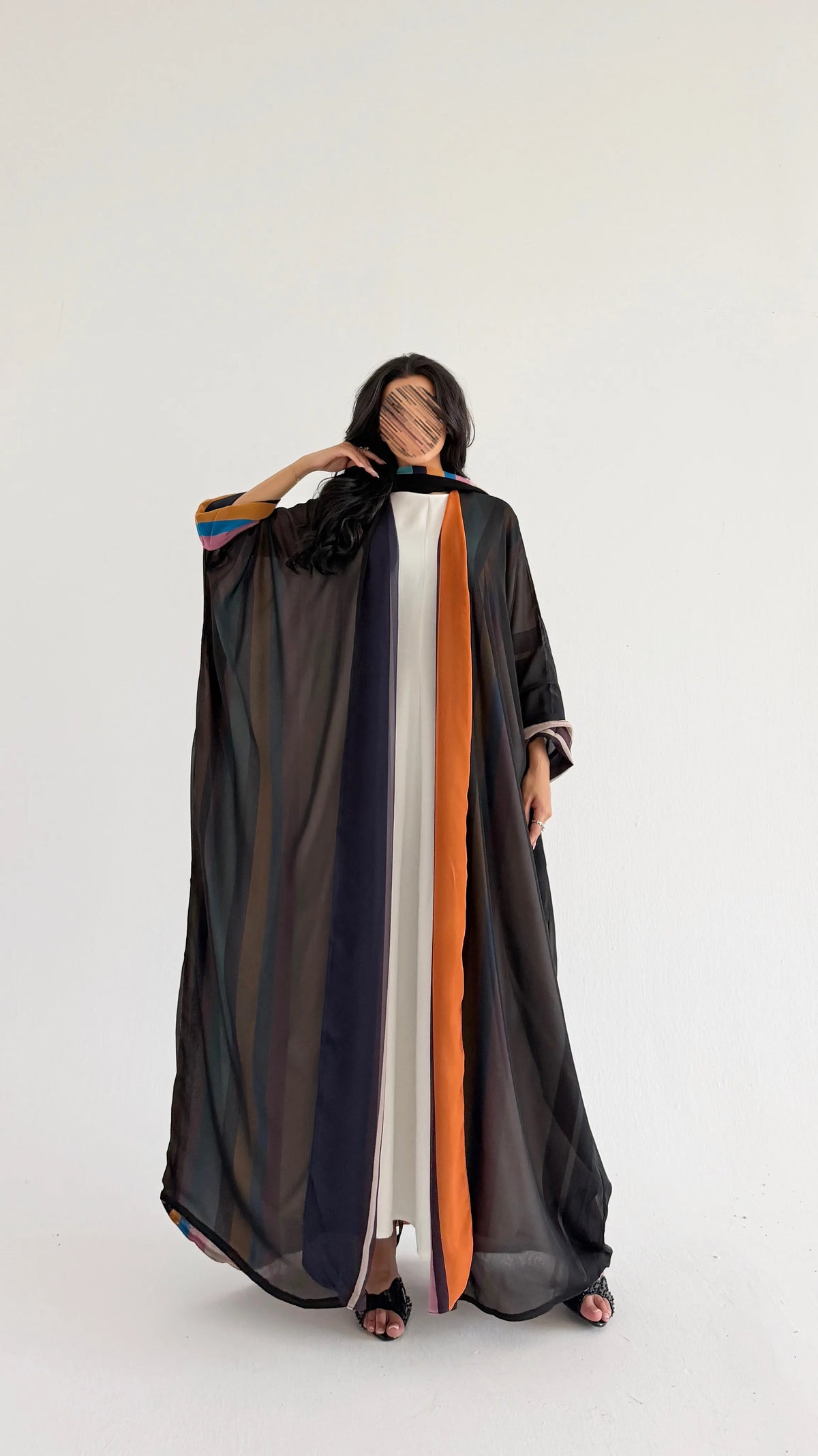 MWT1225 - Summer Printed Abaya | عباية دبل فيس صيفية طباعة
