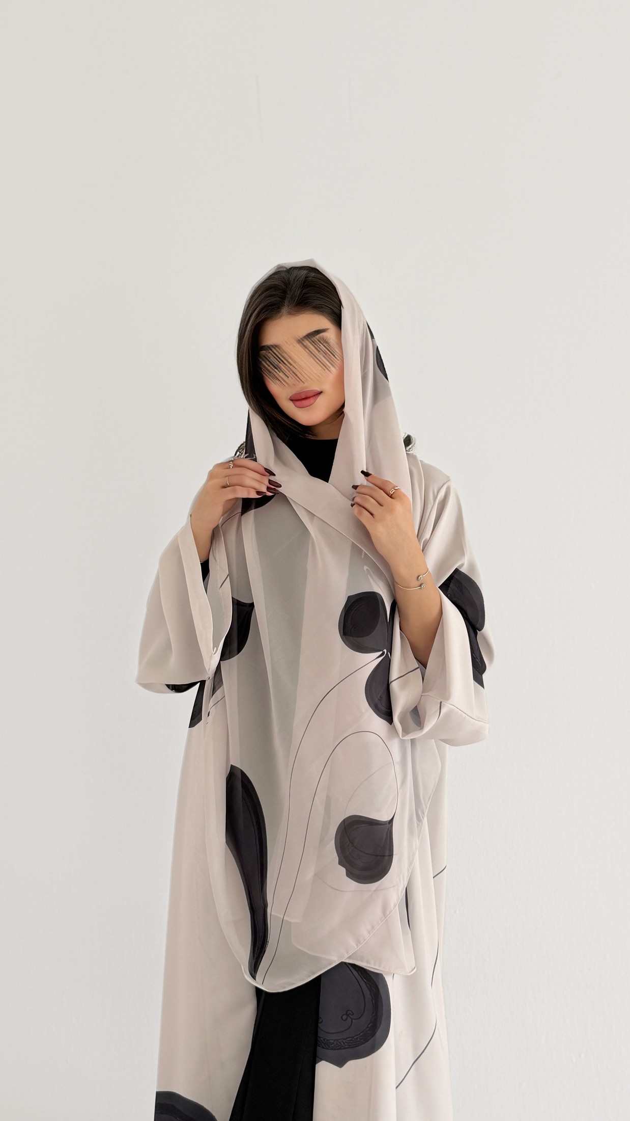 MWT1068 -عباية طباعة | Printed Abaya - Aya