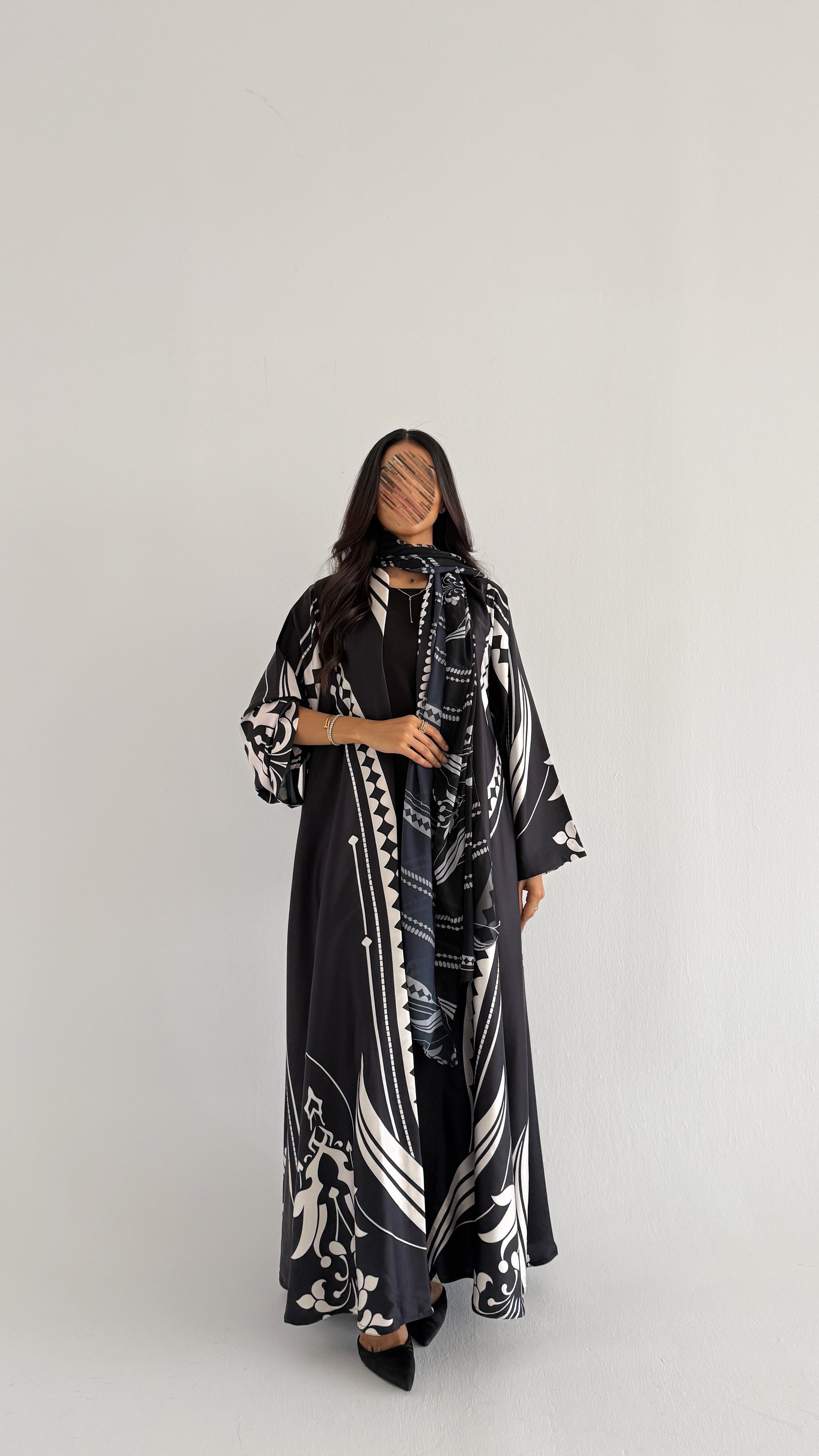 MWT1132 - عباية طباعة | Printed Abaya - Aya