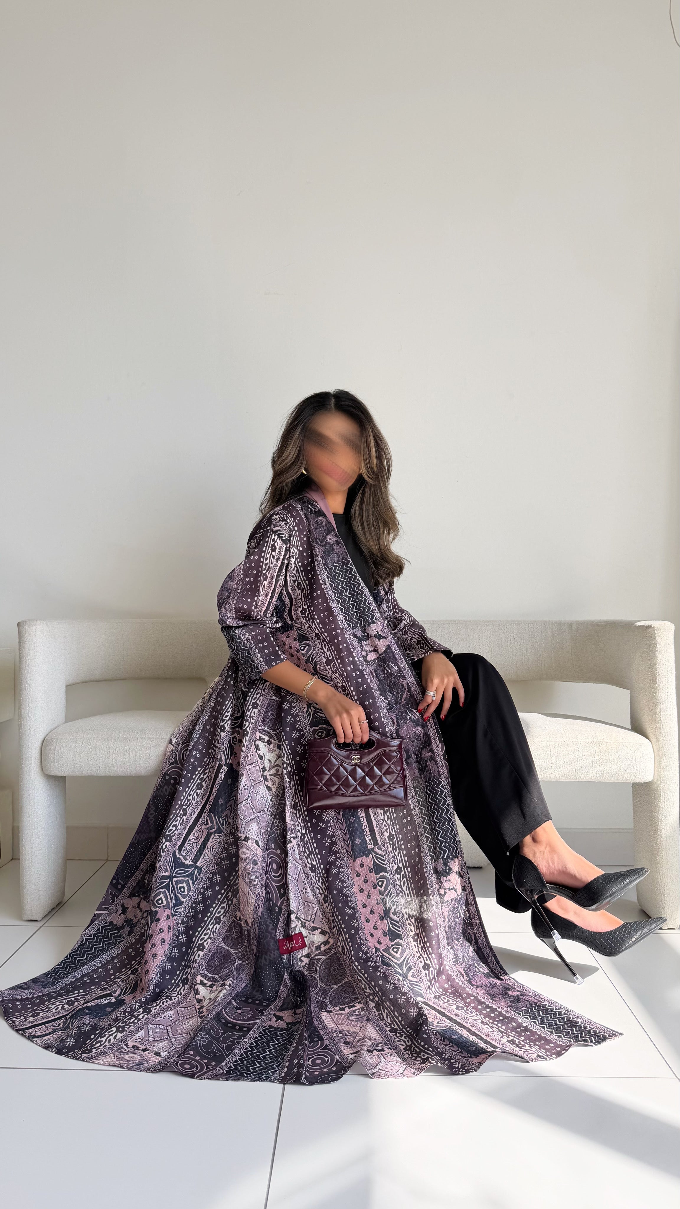 MWT533 - عباية لنن تطريز هندي - Aya