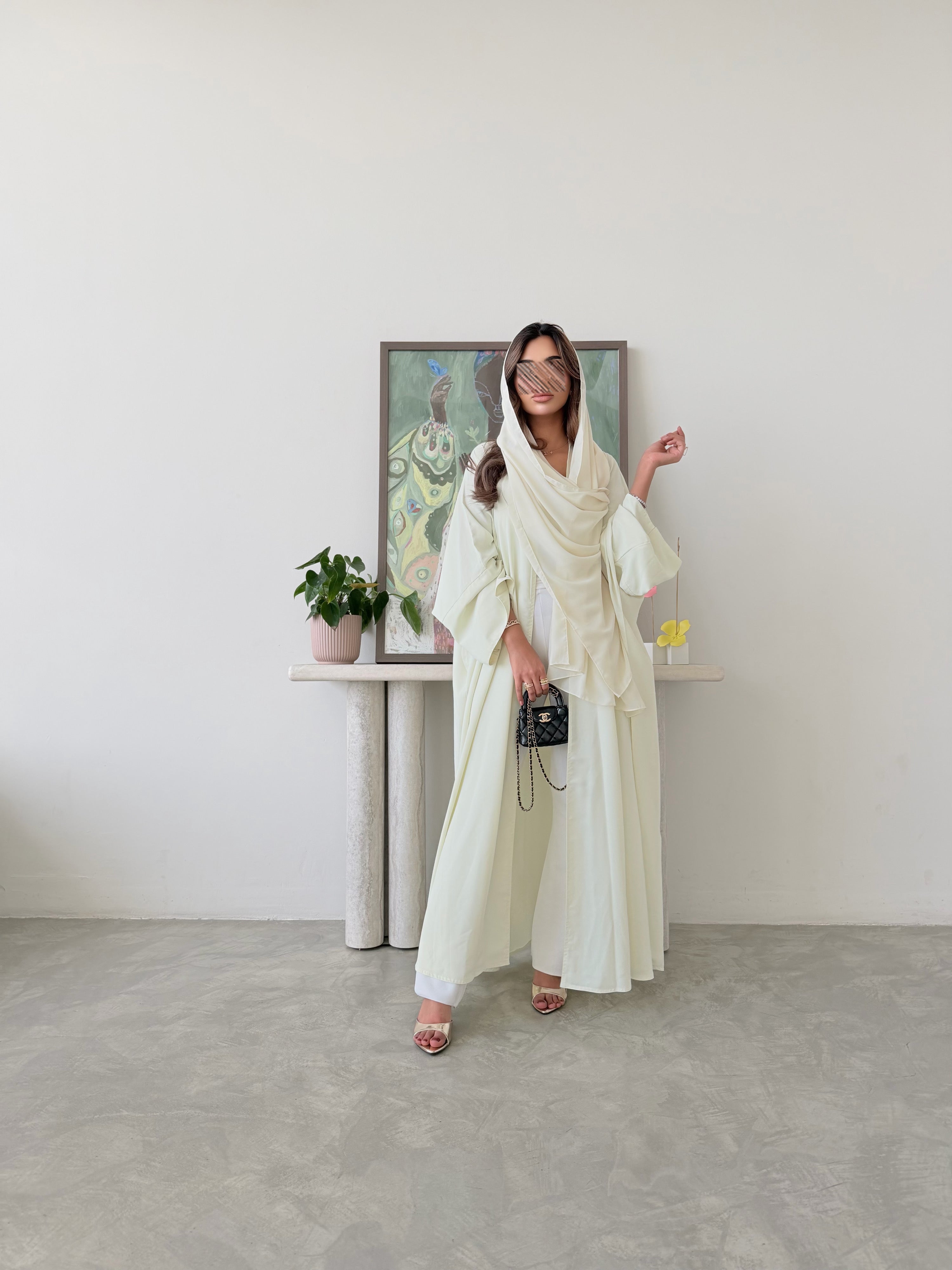 MWT5013 - قماش حرير ليموني نص كلوش - Aya