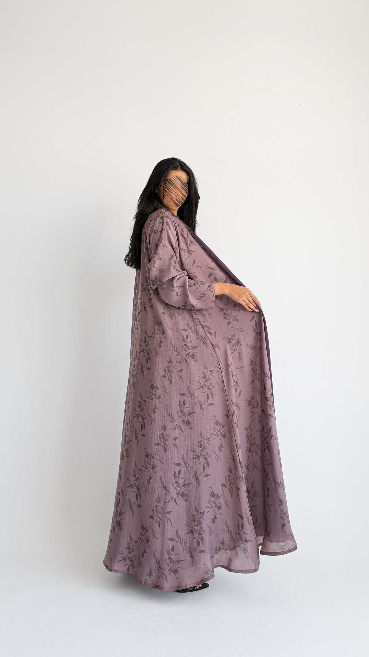 MWT2092 - Printed Chiffon Abaya | عباية شيفون مطبوعة - Aya