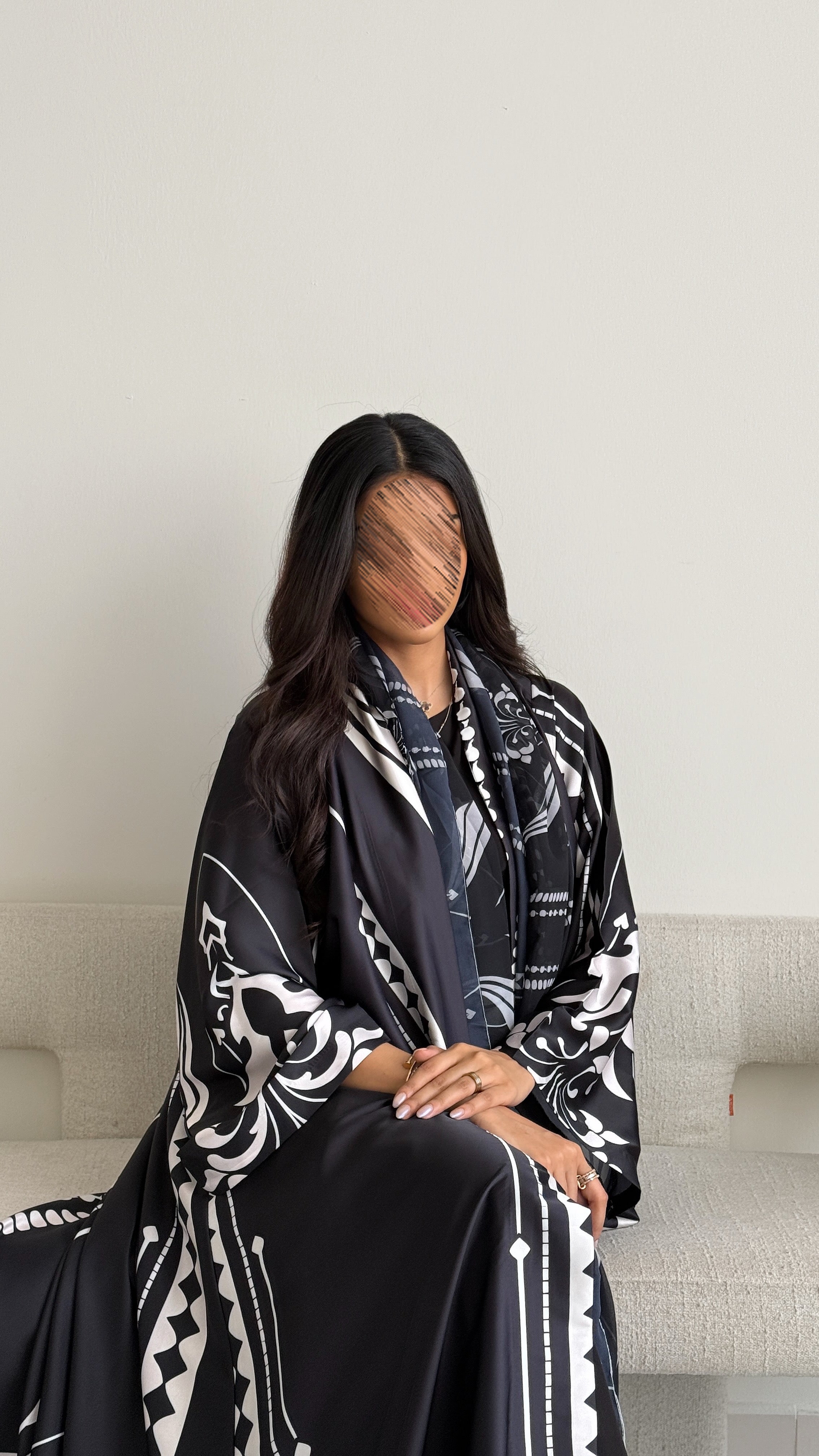 MWT1132 - عباية طباعة | Printed Abaya - Aya