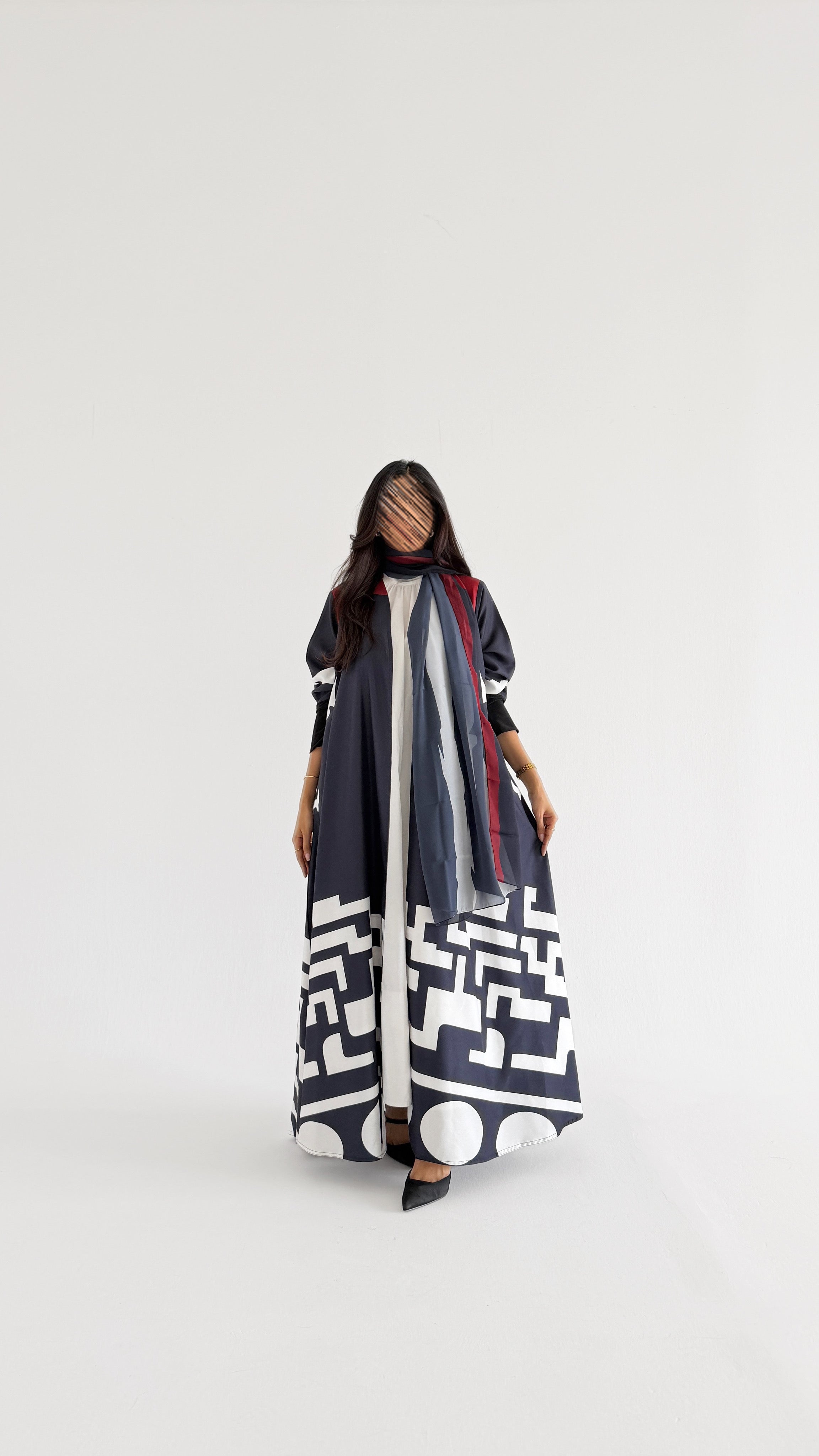 MWT1162 - عباية طباعة | Printed Abaya - Aya