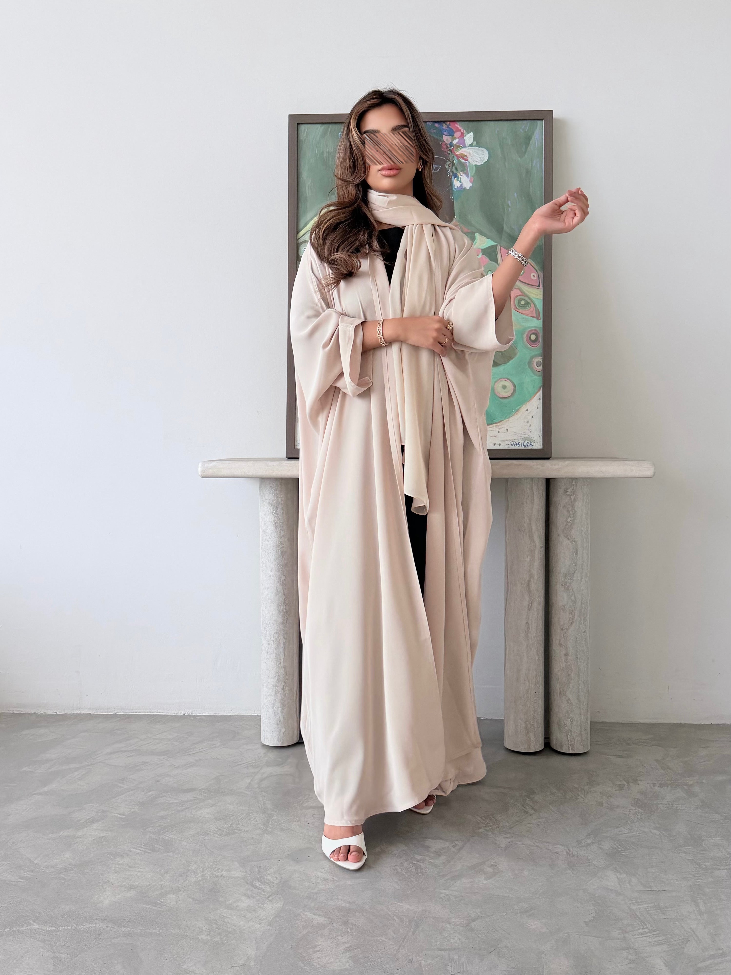 MWT5042 - قماش كريب بيج قصة نص بشت - Aya