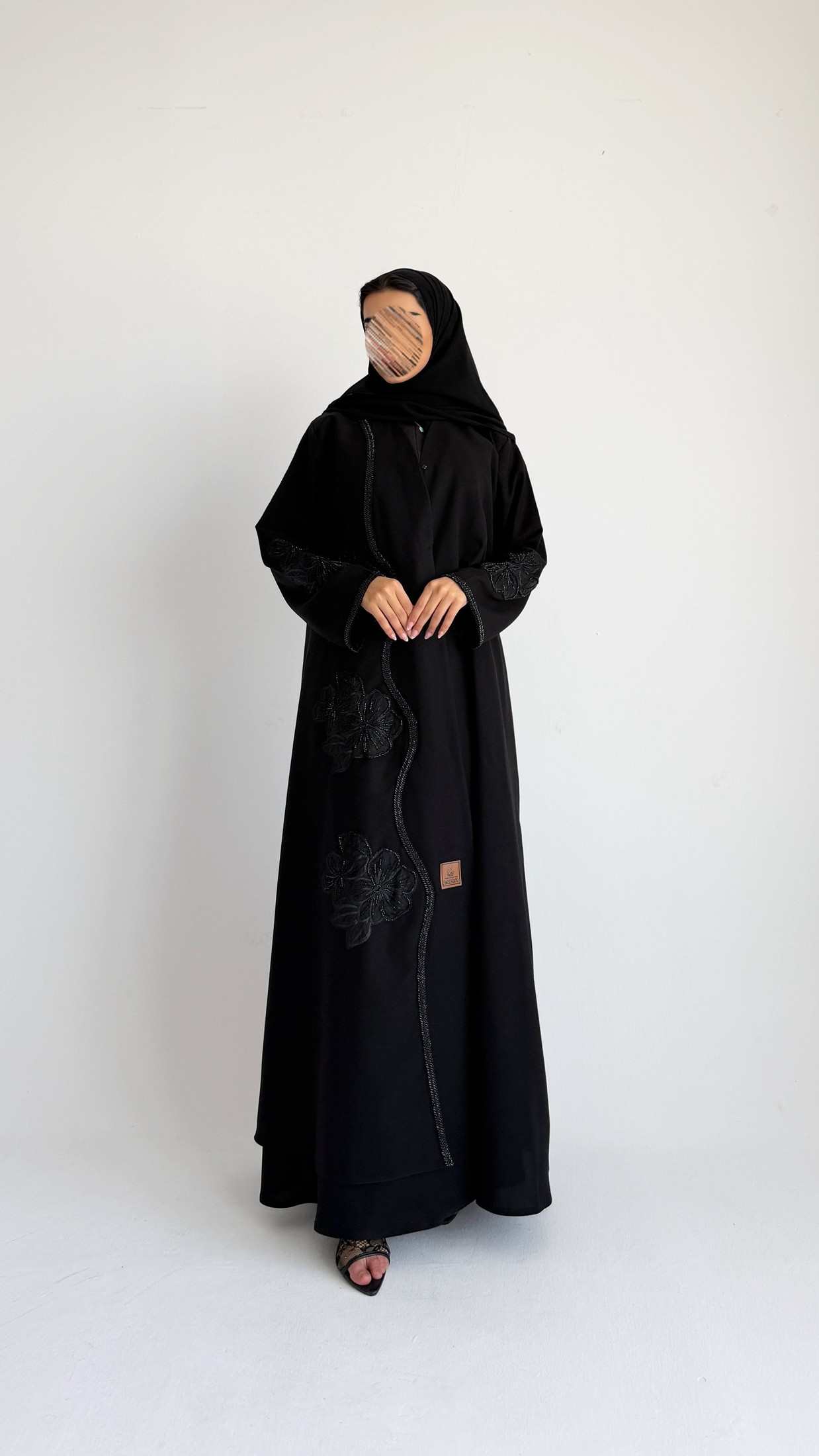 MWT4268 -عباية وله باللون الأسود - Aya
