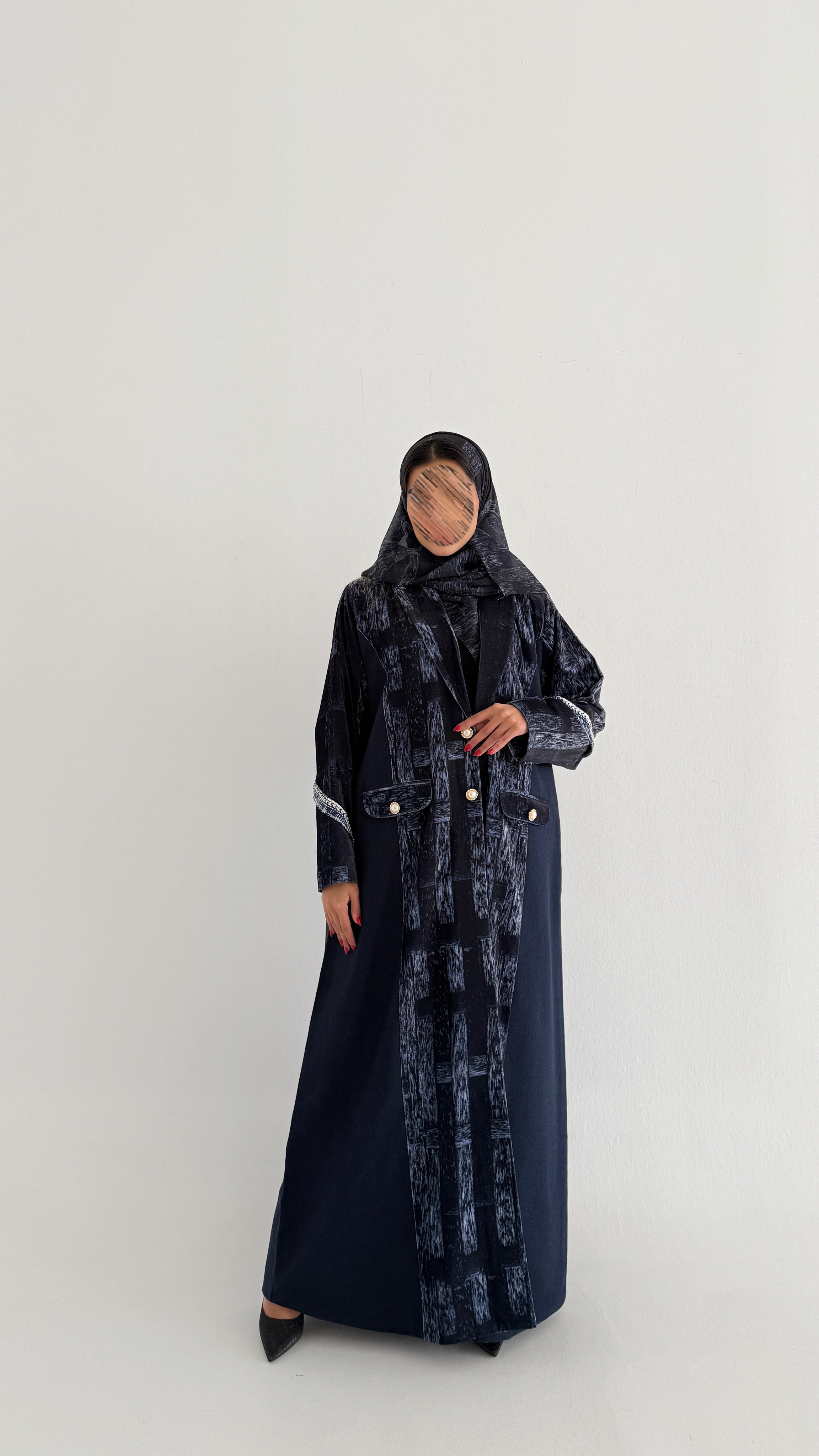 MWT753 - عباية بليزر برينت - Aya