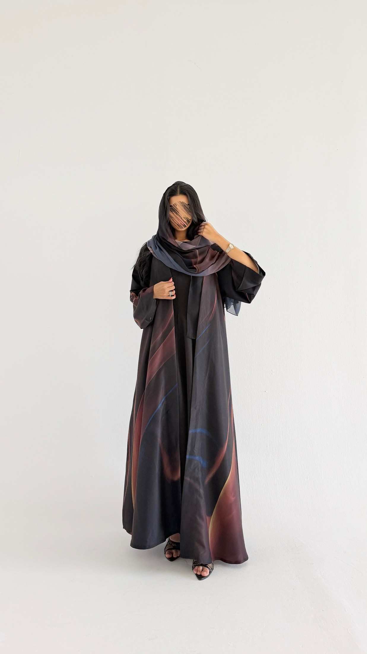 MWT1145 - عباية طباعة | Printed Abaya - Aya