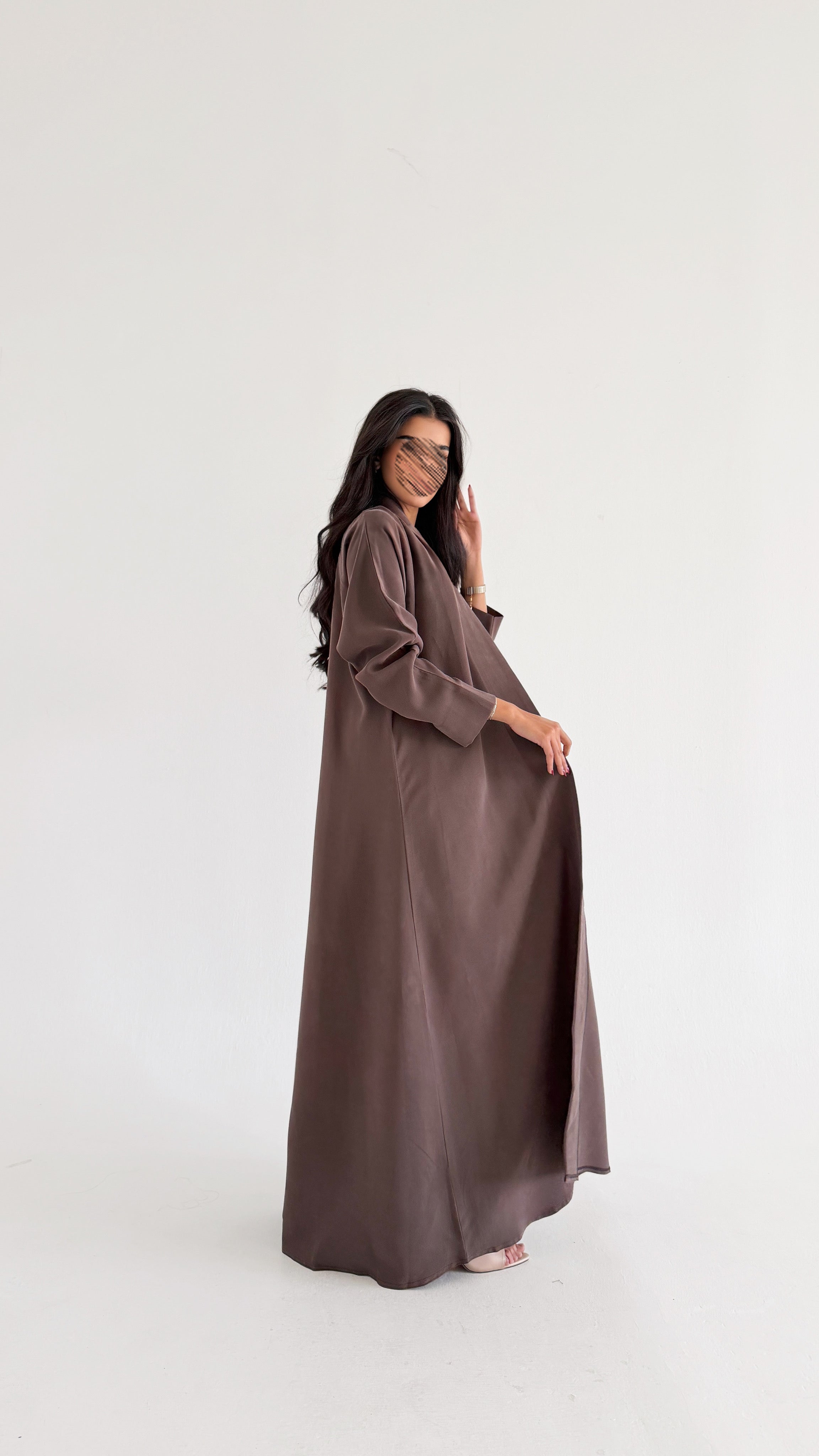 MWT1030 - عباية مع طرحة تطريز - Aya