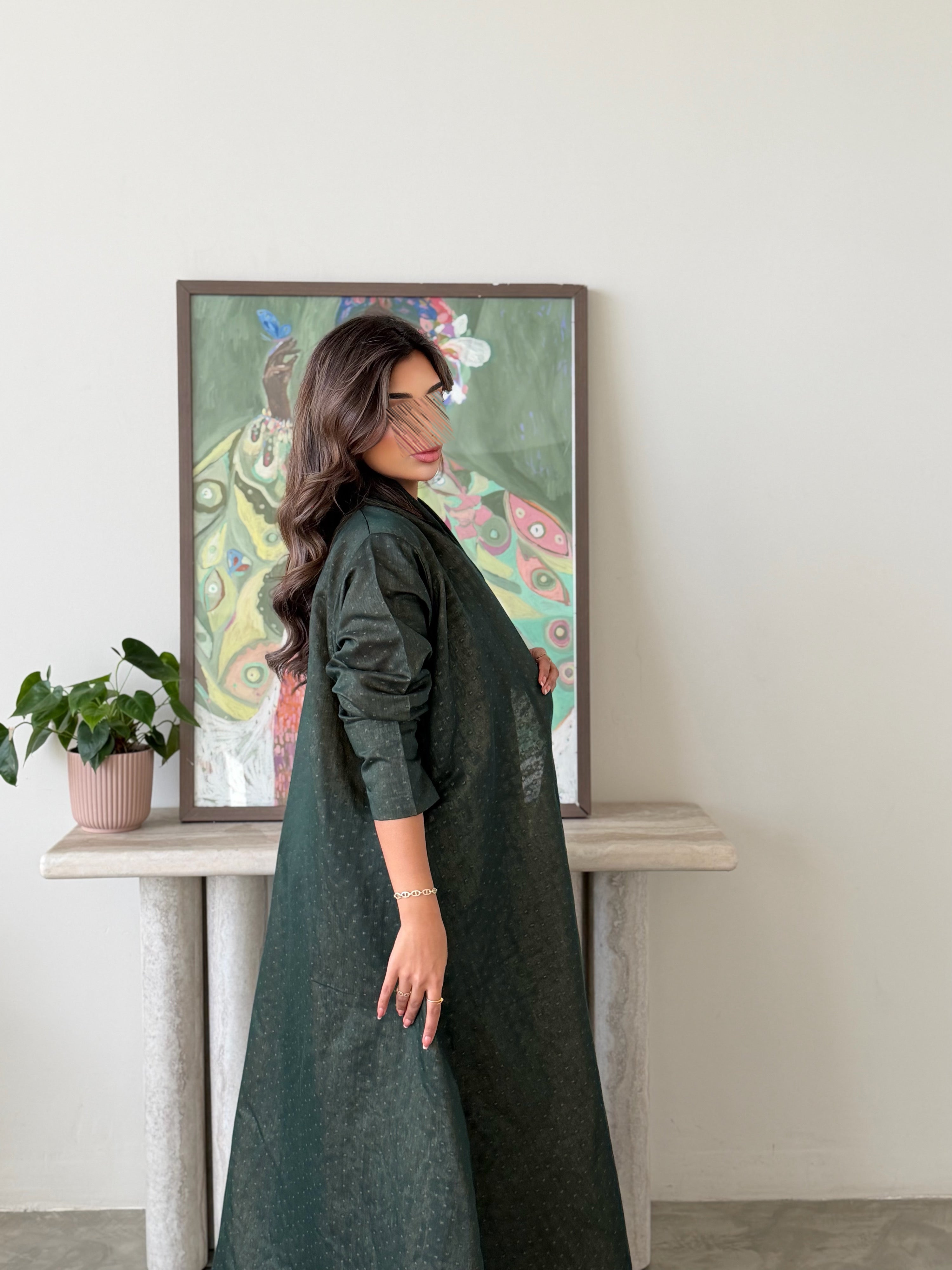 MWT768 - عباية لنن هندي - Aya