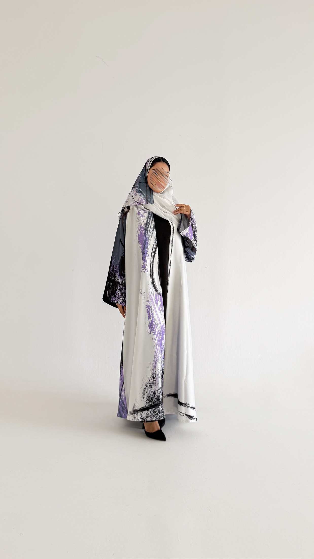 MWT1135 - عباية طباعة | Printed Abaya - Aya
