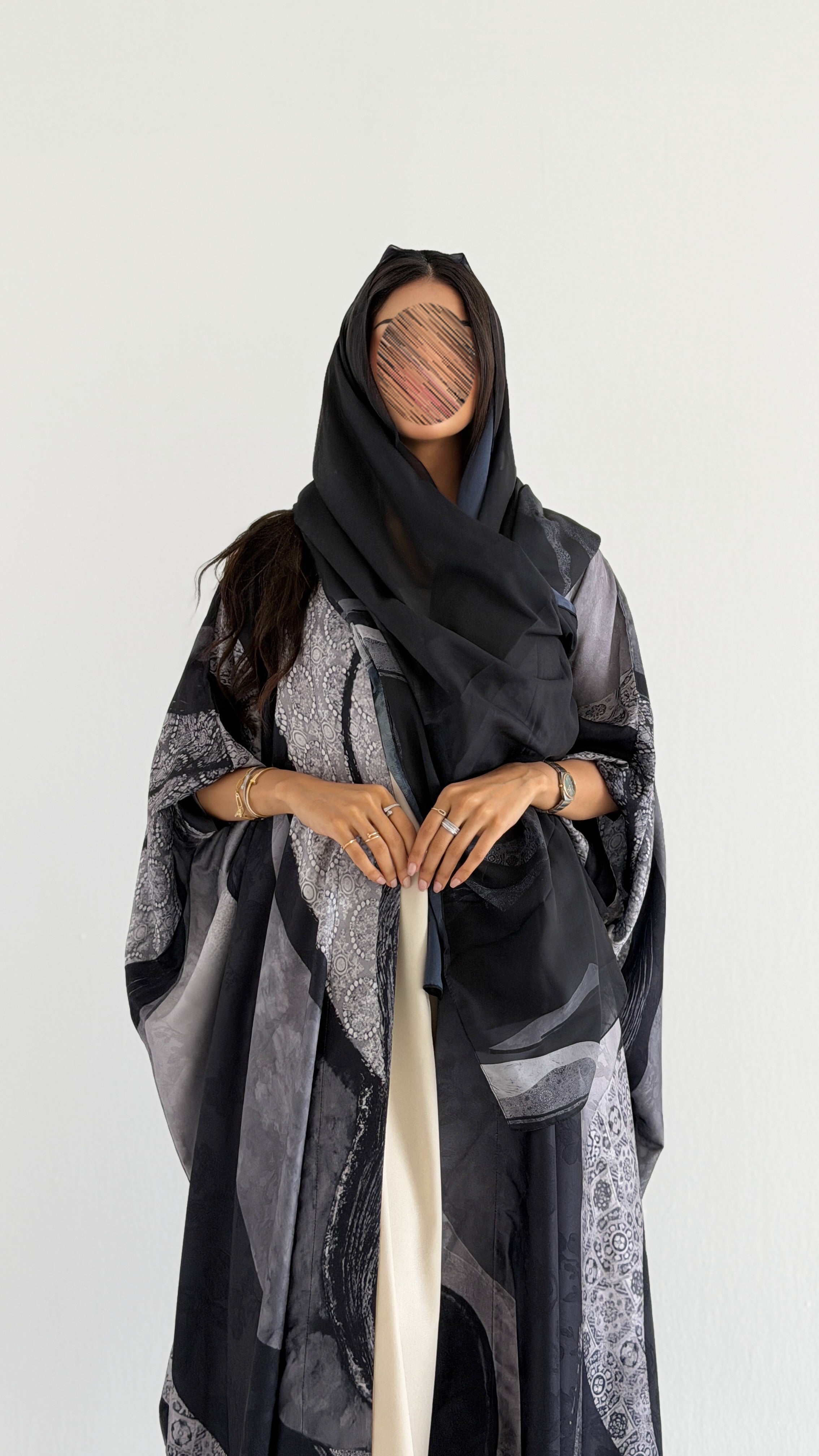MWT1426 عباية طباعة | Printed Abaya - Aya