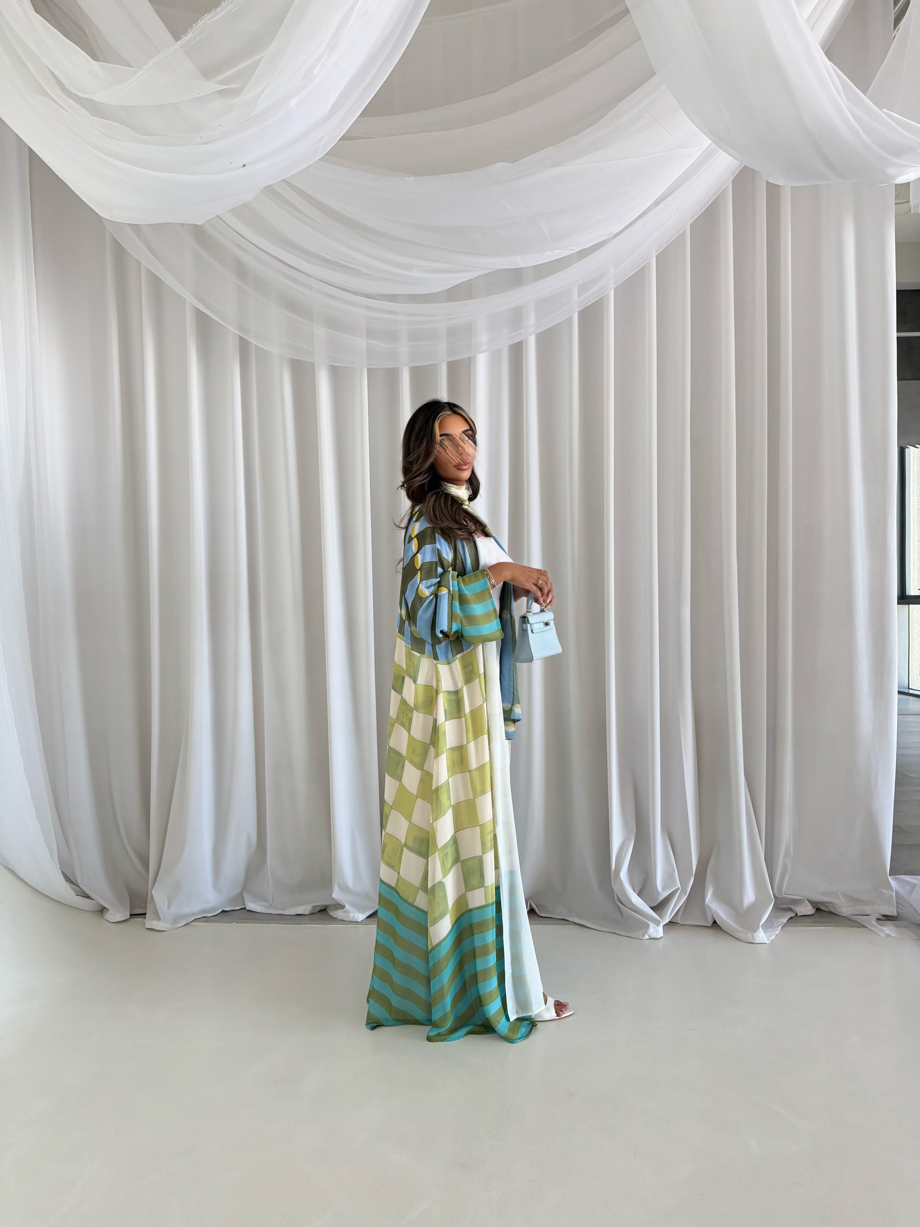 MWT2110 - عباية طباعة صيفية Summer Printed Abaya