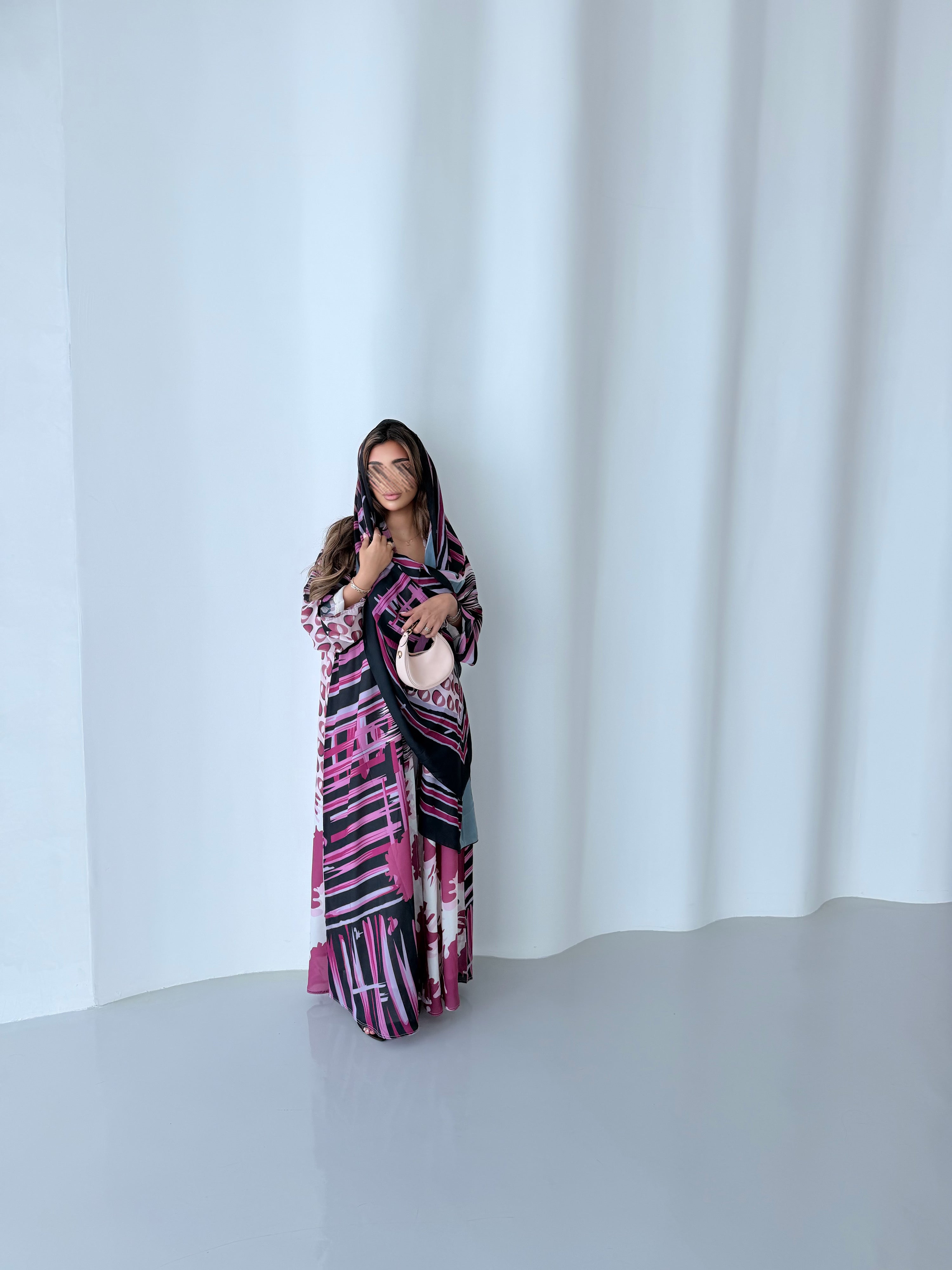 Mwt1175 - عباية طباعة صيفية | Summer printed abaya - Aya