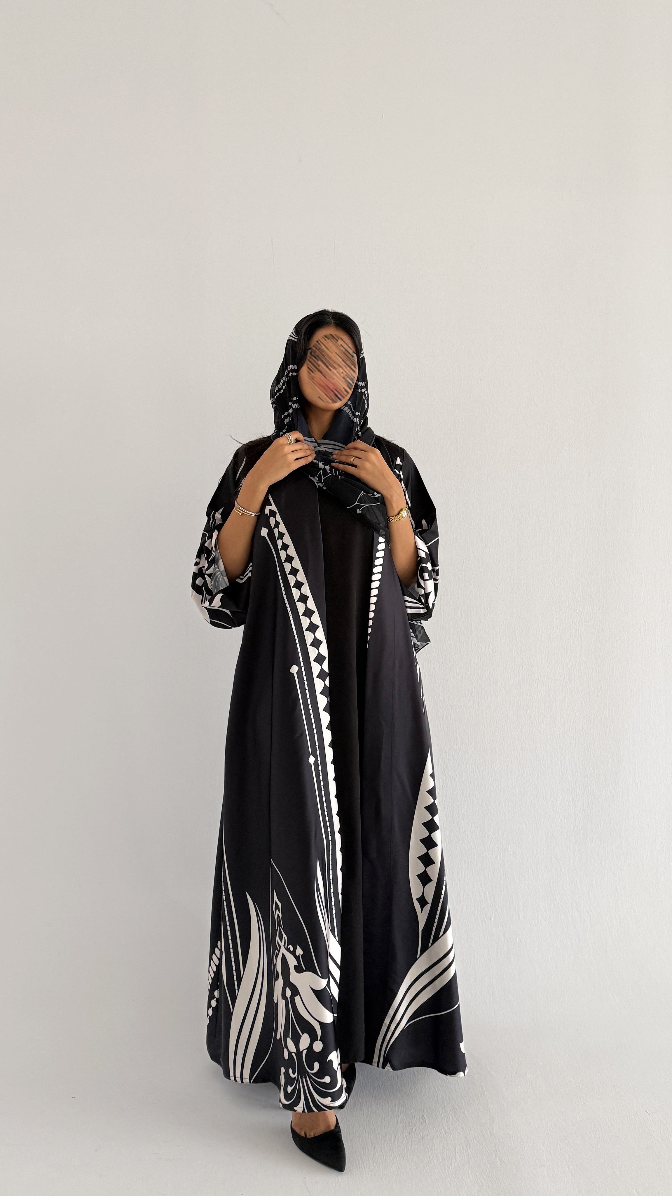 MWT1132 - عباية طباعة | Printed Abaya - Aya