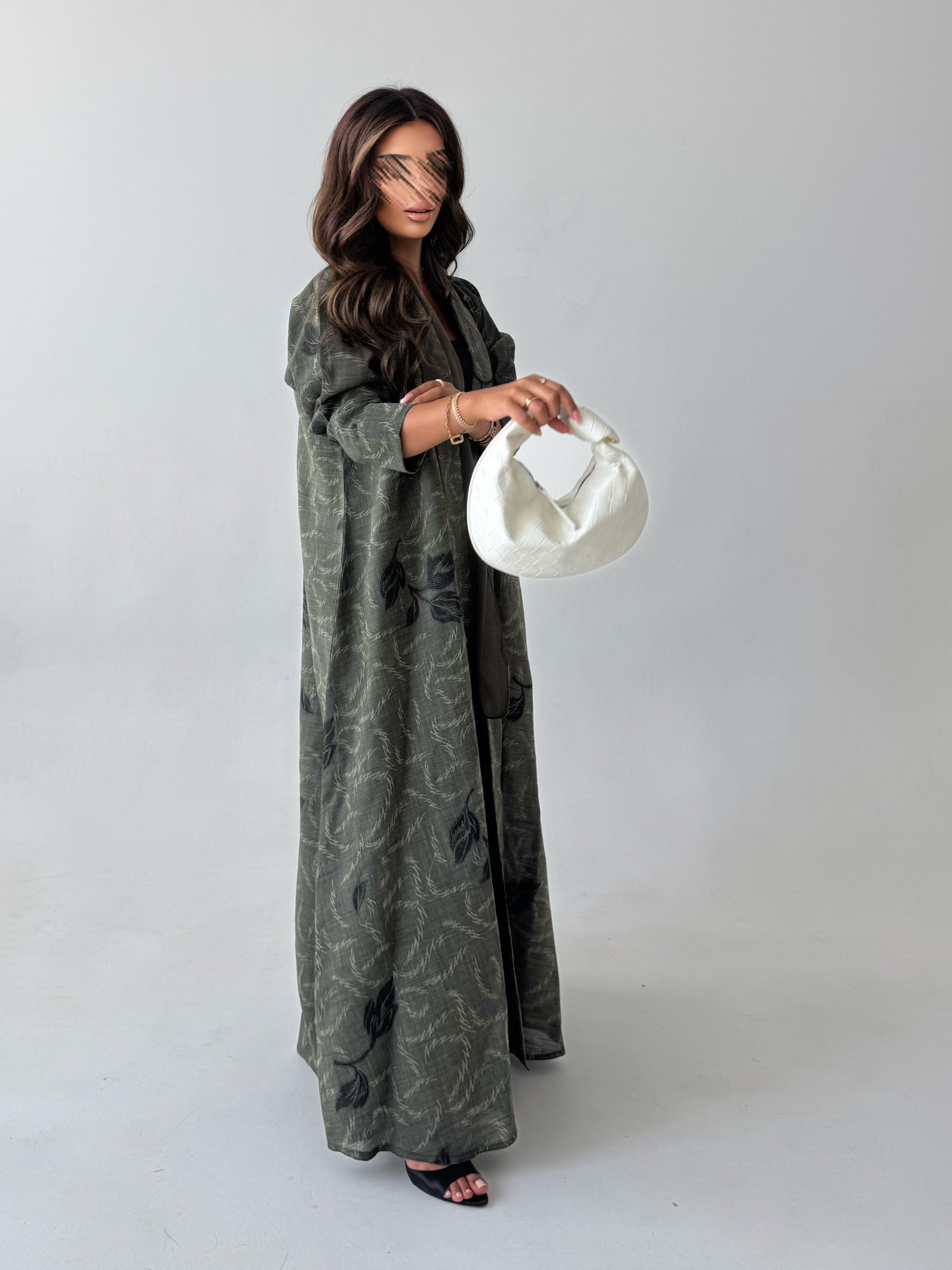 MWT500 - عباية لنن طباعة - Aya