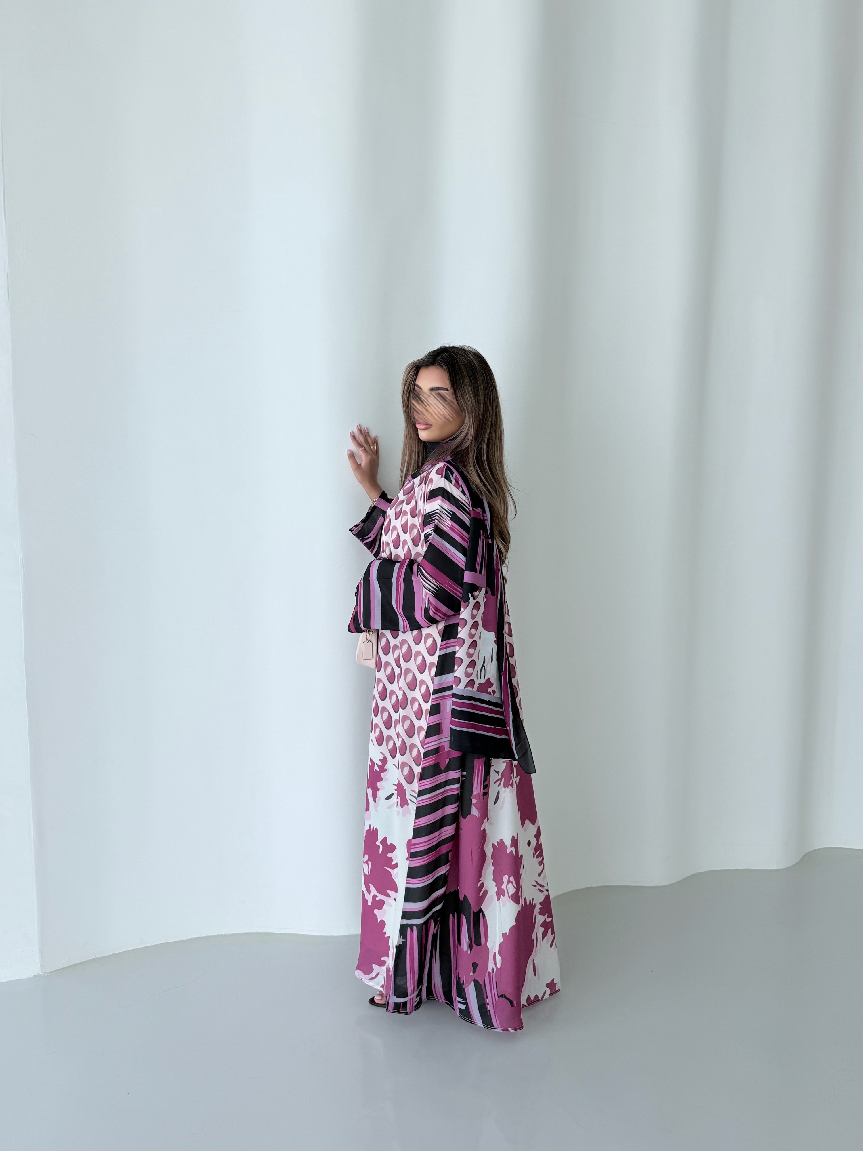 Mwt1175 - عباية طباعة صيفية | Summer printed abaya - Aya