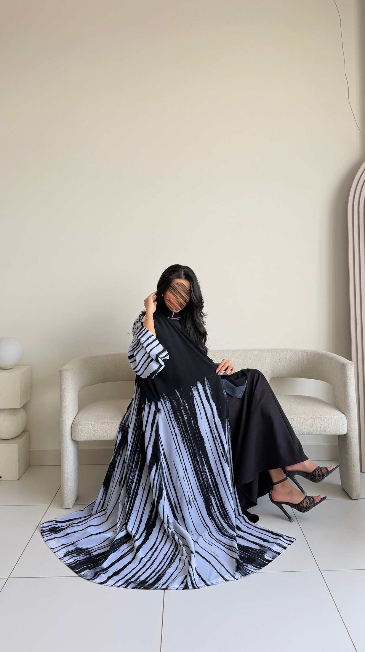 MWT1076 - عباية طباعة | Printed Abaya - Aya