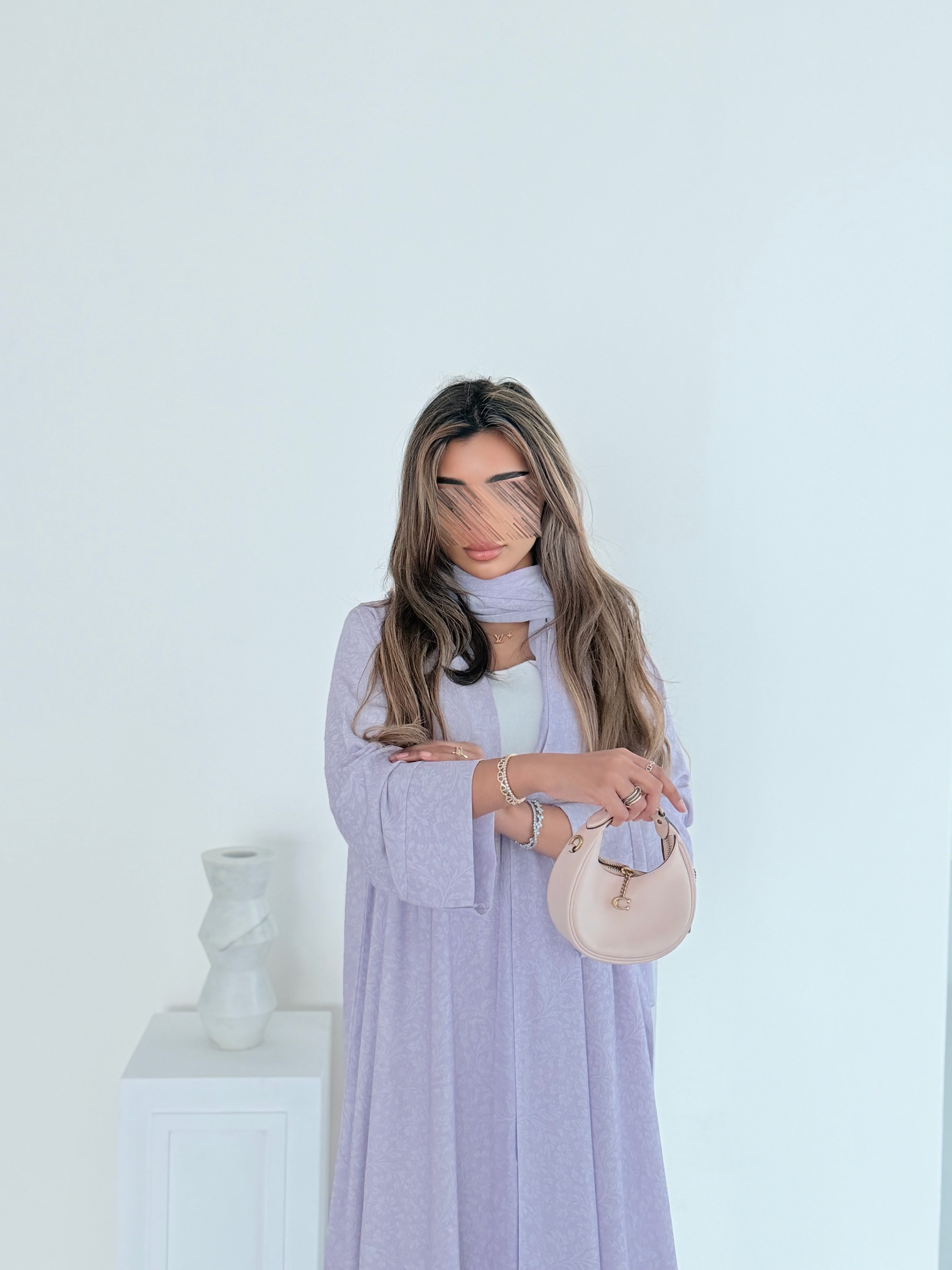 MWT5085 - قماش طباعة موف فاتح مشجر - Aya