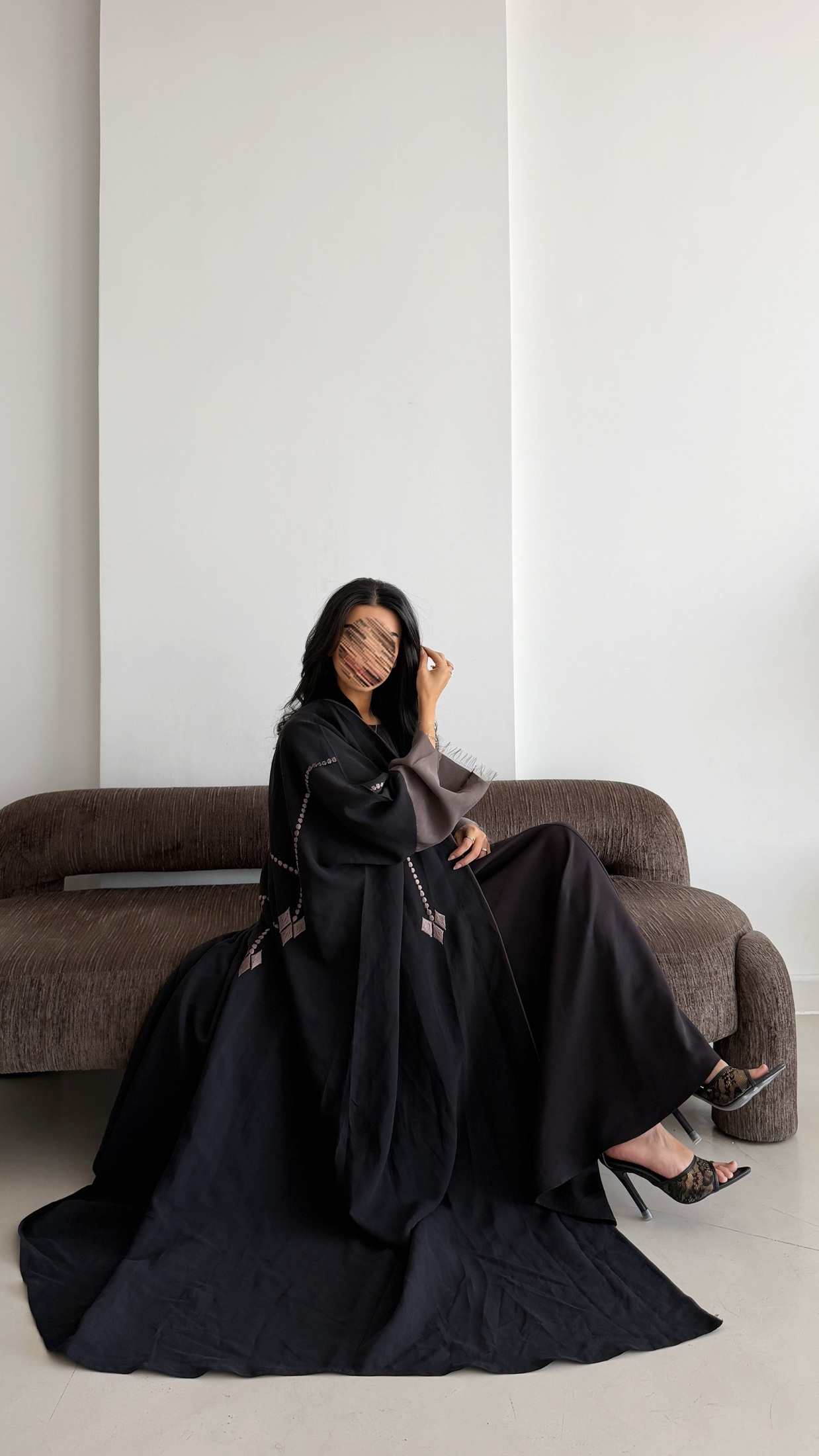 MWT1224 - عباية تطريز صيفي |Summer Embroidered Abaya - Aya