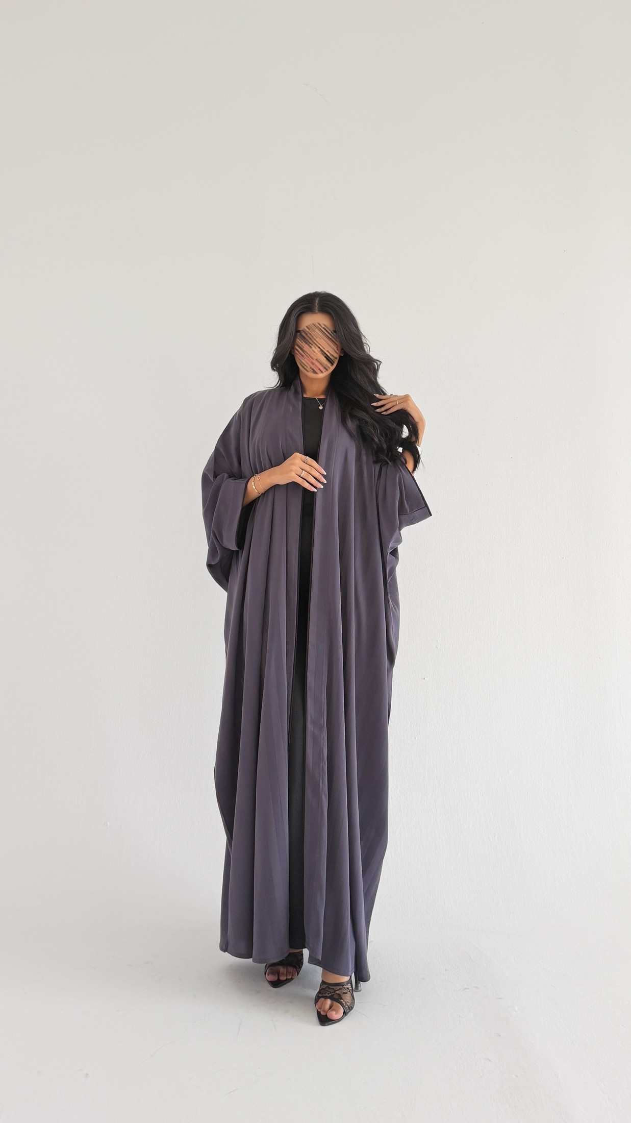 MWT2107 - عباية مخطط |striped abaya - Aya