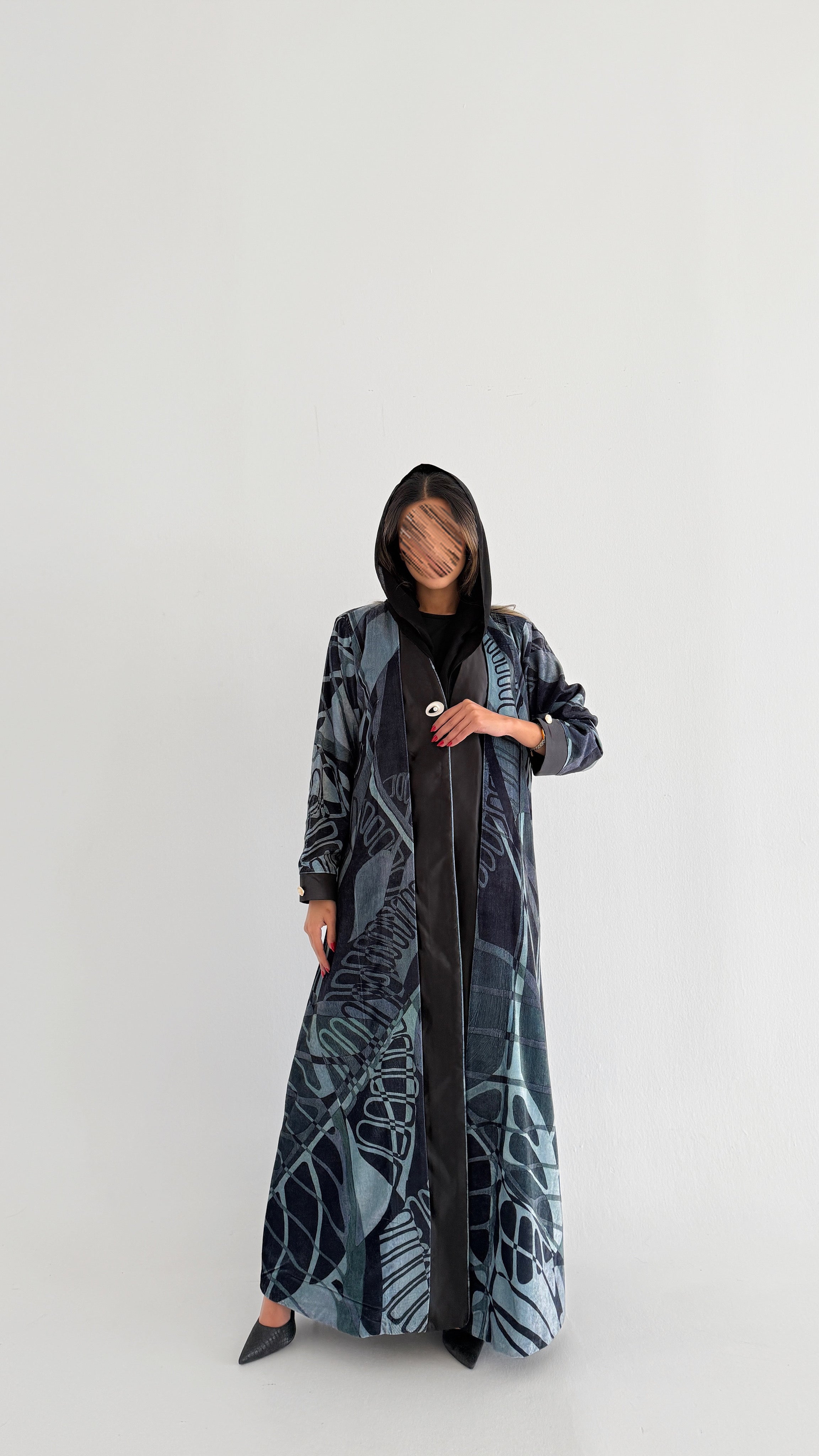 MWT756 - عباية بليزر برينت - Aya