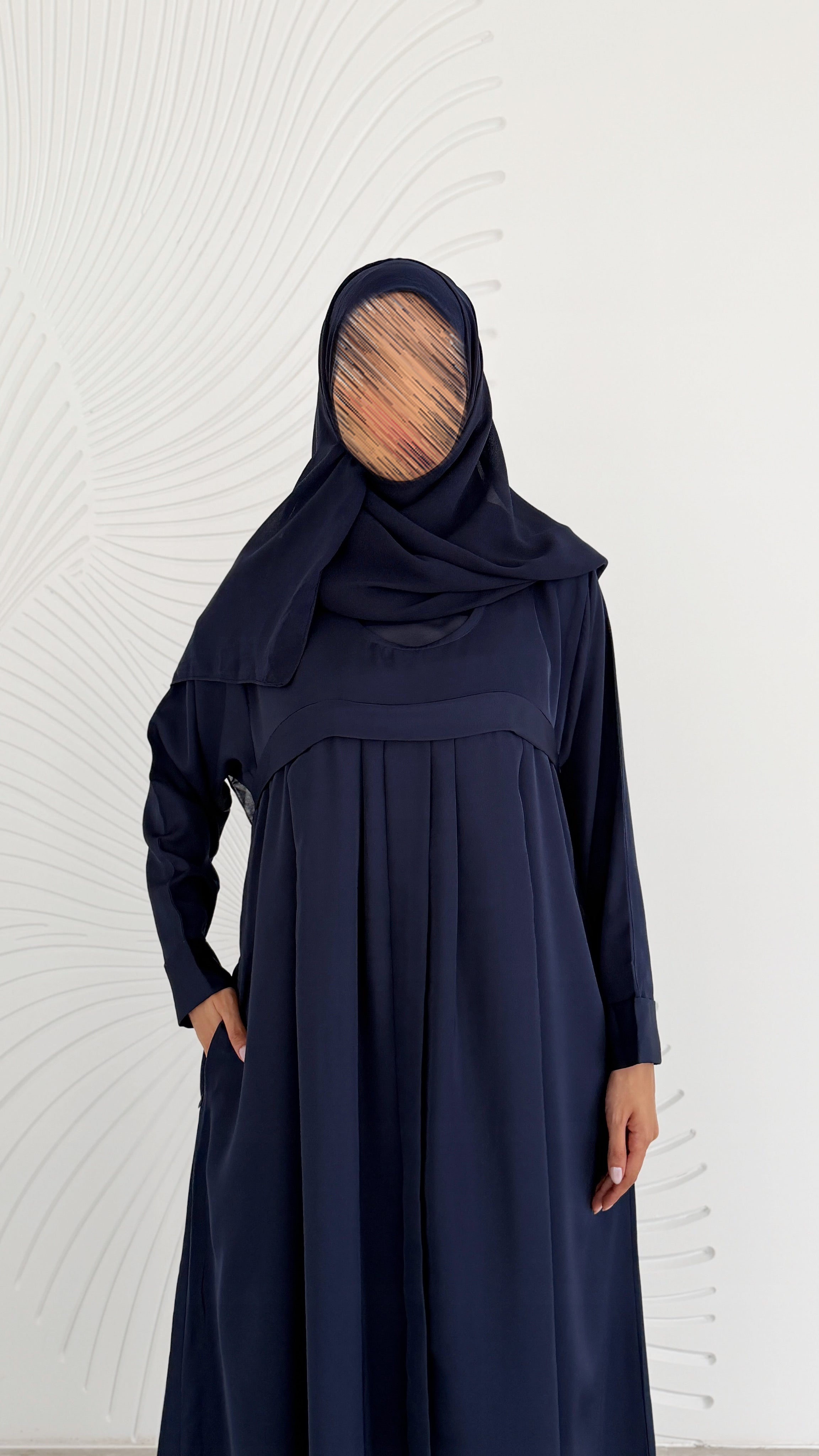 MWO014 -باكدج عباية بكسرات واسعة وجيب مخفي في الصدر - Aya