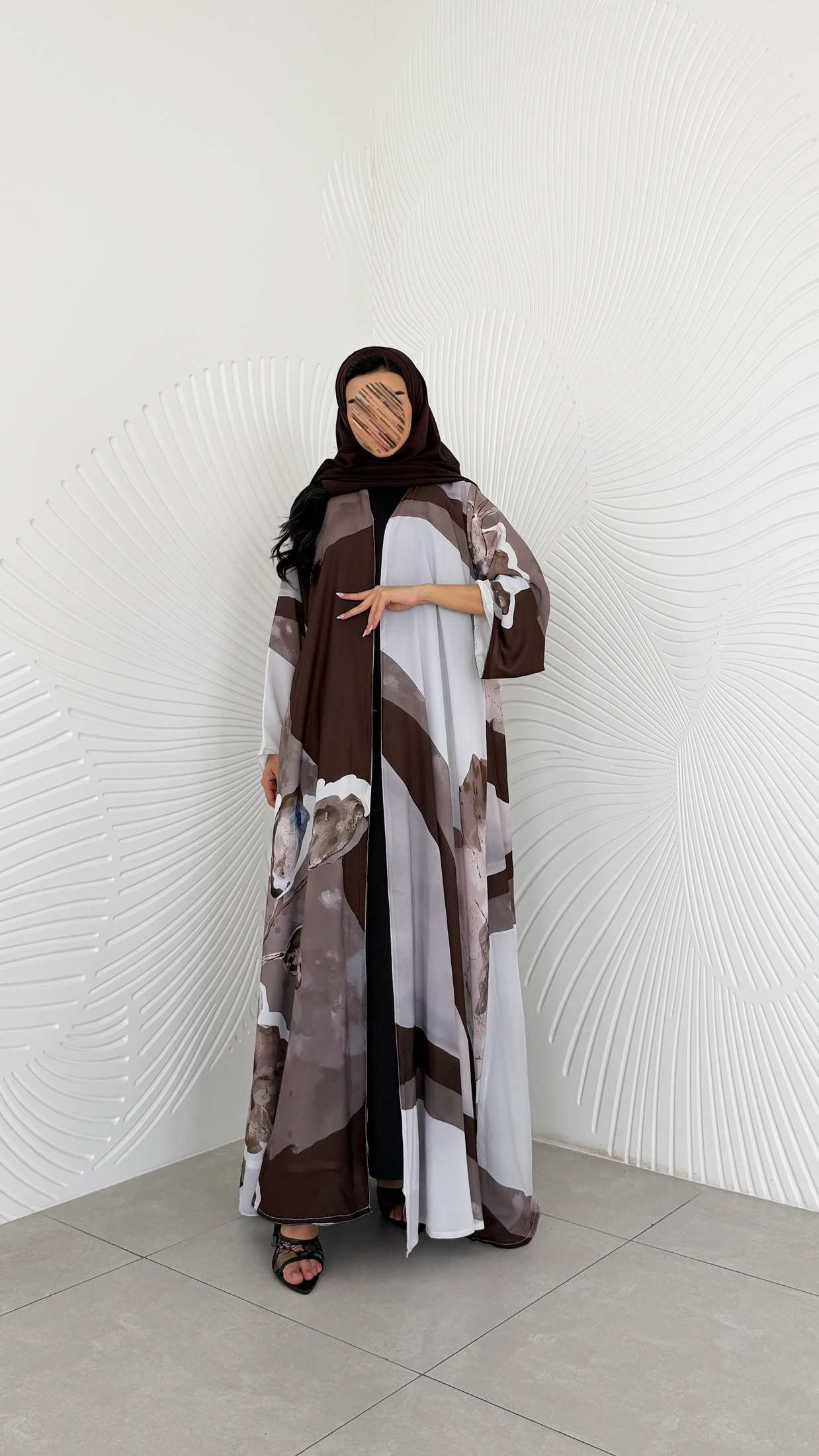 MWT2080 - عباية طباعة صيفية ملونه - Aya