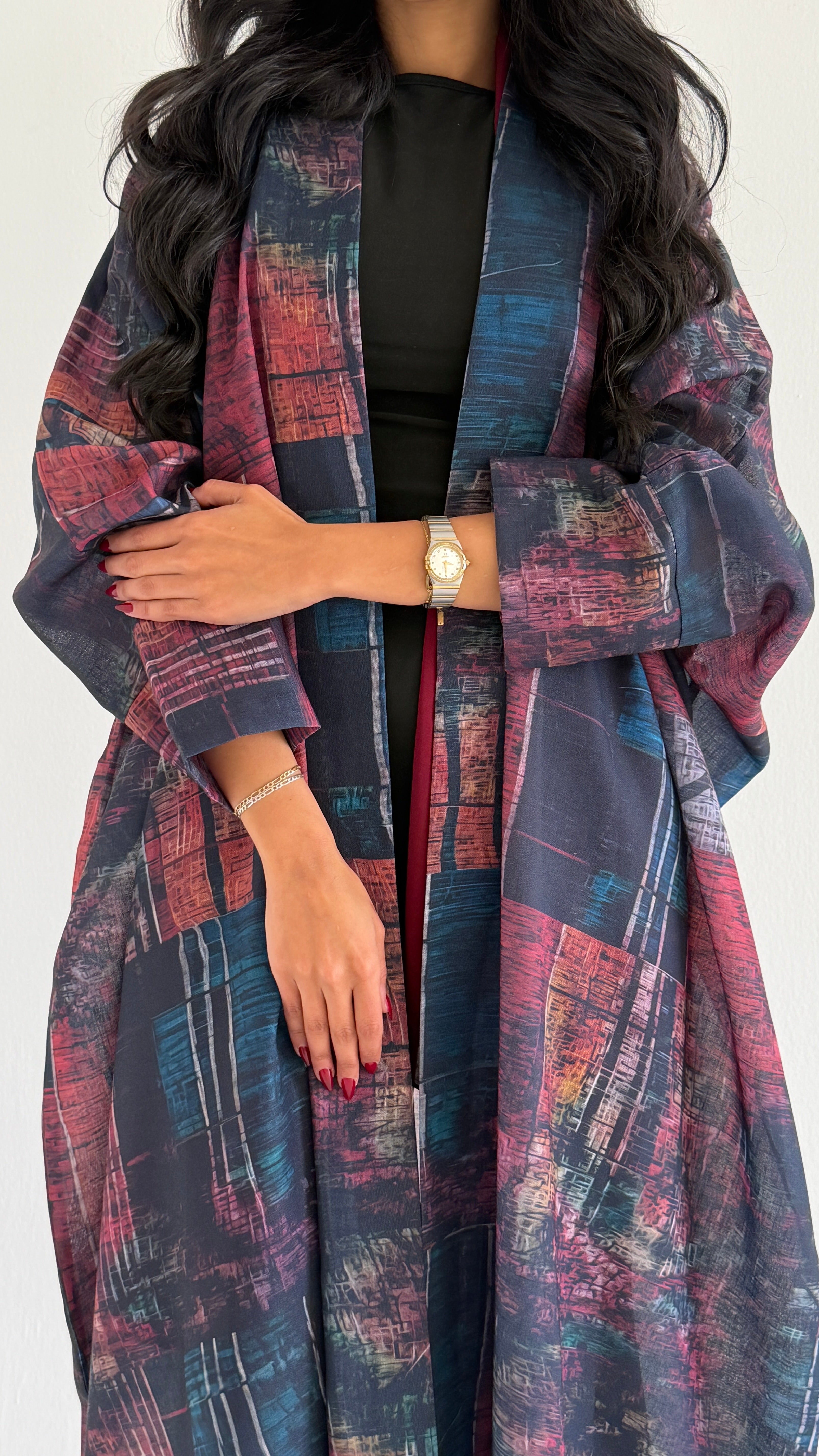 MWT1077 - عباية طباعة | Printed Abaya - Aya