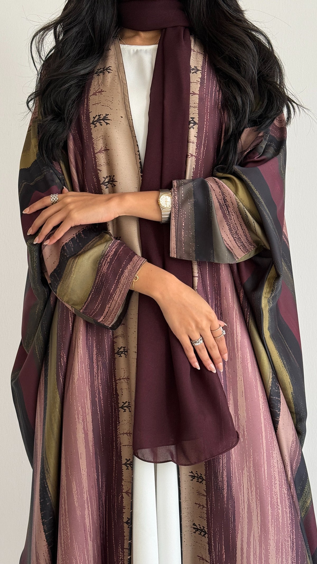 MWT2151 - عباية طباعة خفيفه