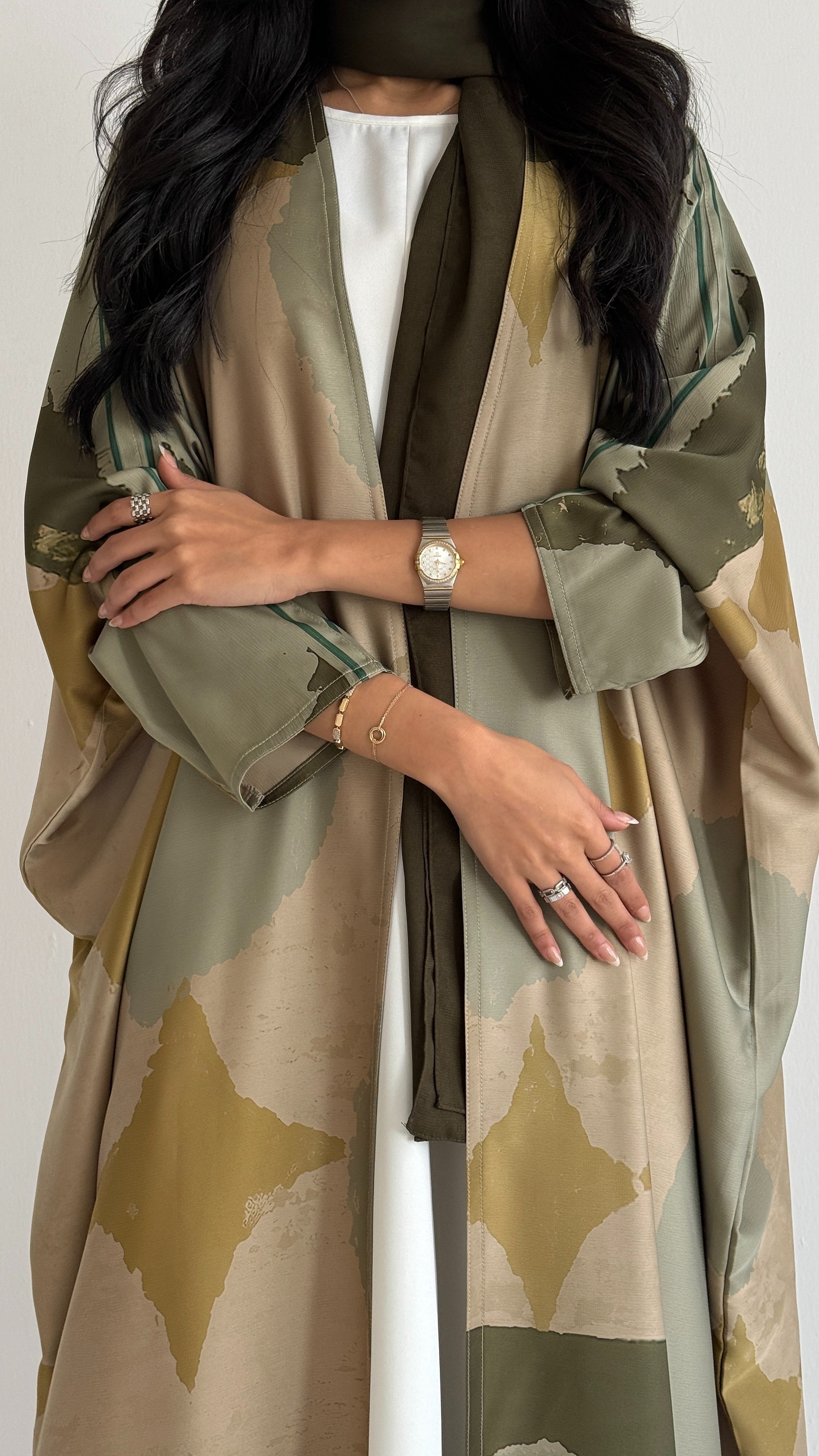 MWT2152 - عباية طباعة صيفية | Summer printed abaya