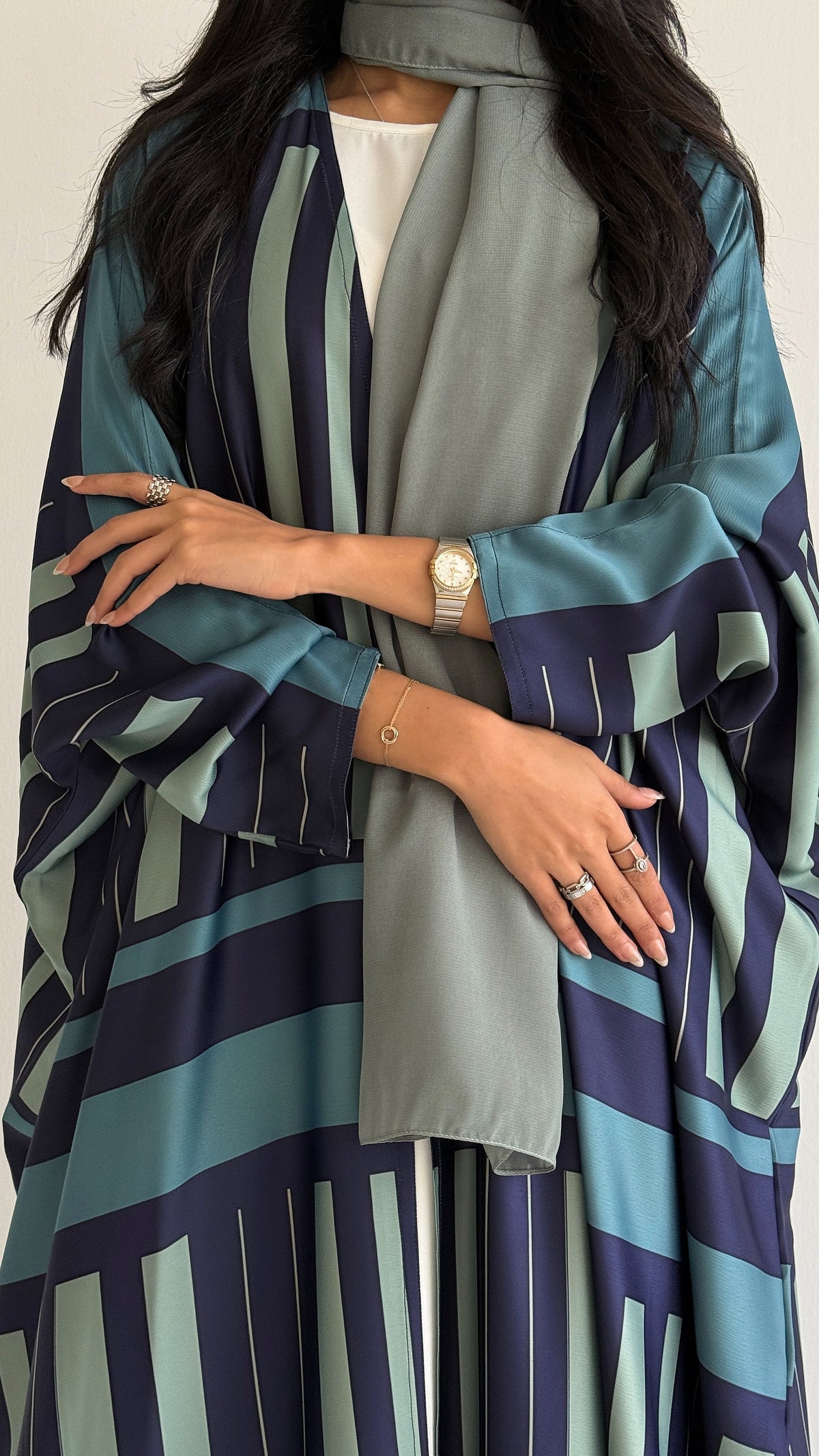 MWT2153 - عباية طباعة صيفية | Summer printed abaya
