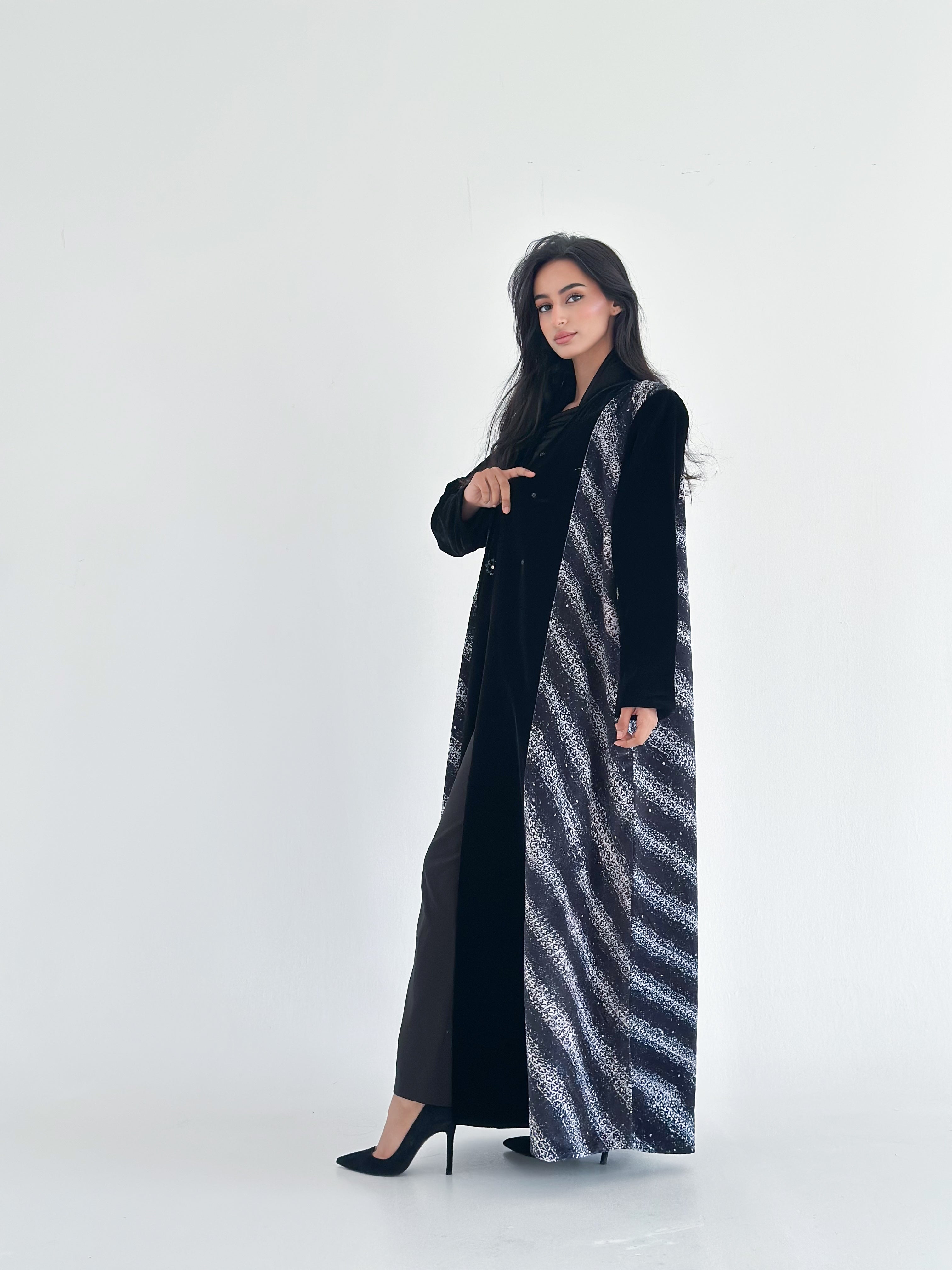 MWT742 - عباية بليزر برينت - Aya