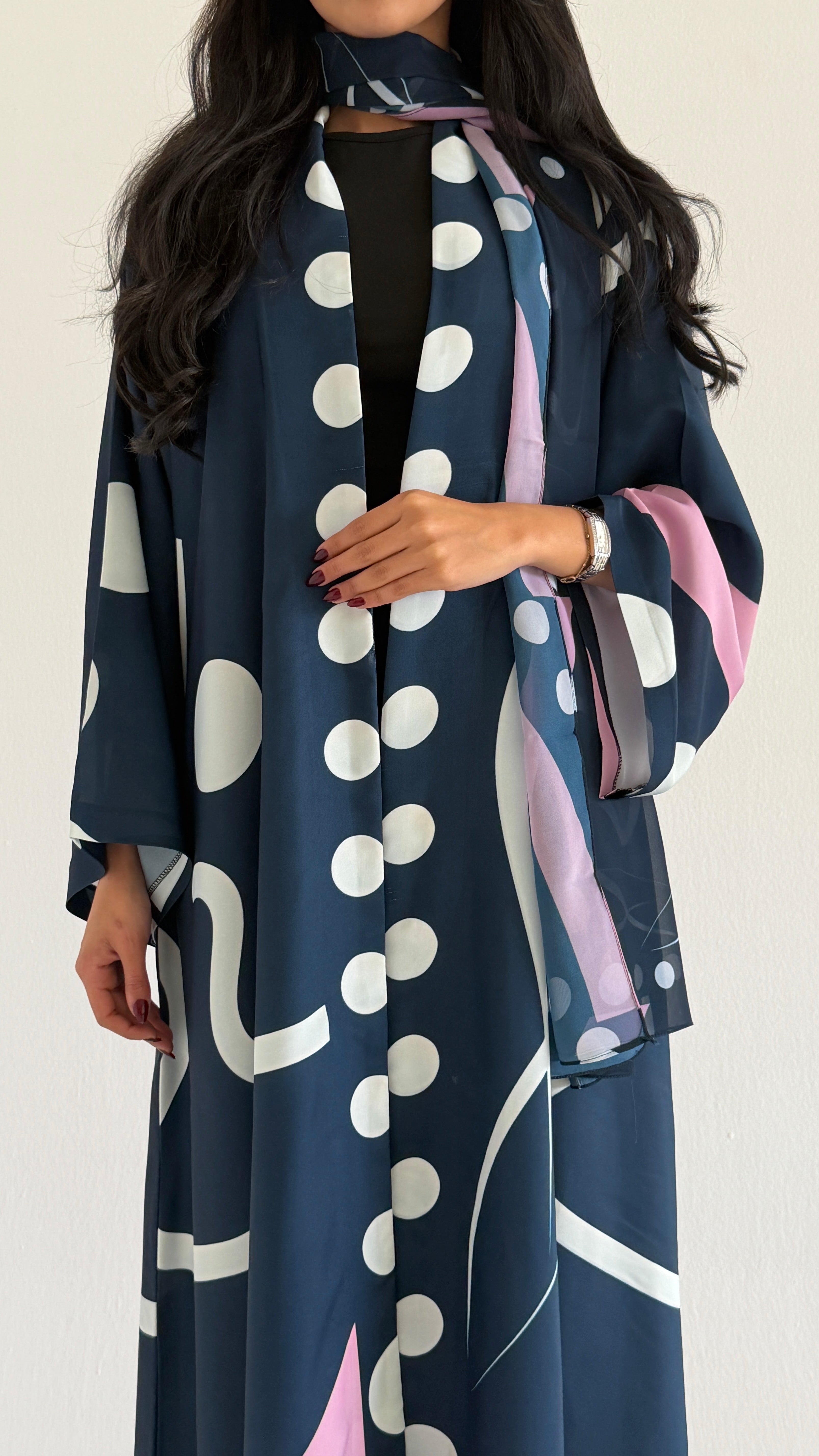MWT1096 - عباية طباعة | Printed Abaya - Aya