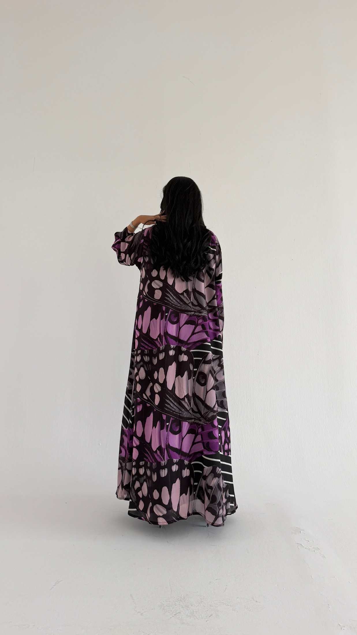 MWT2134 - عباية طباعة- Printed Abaya - Aya