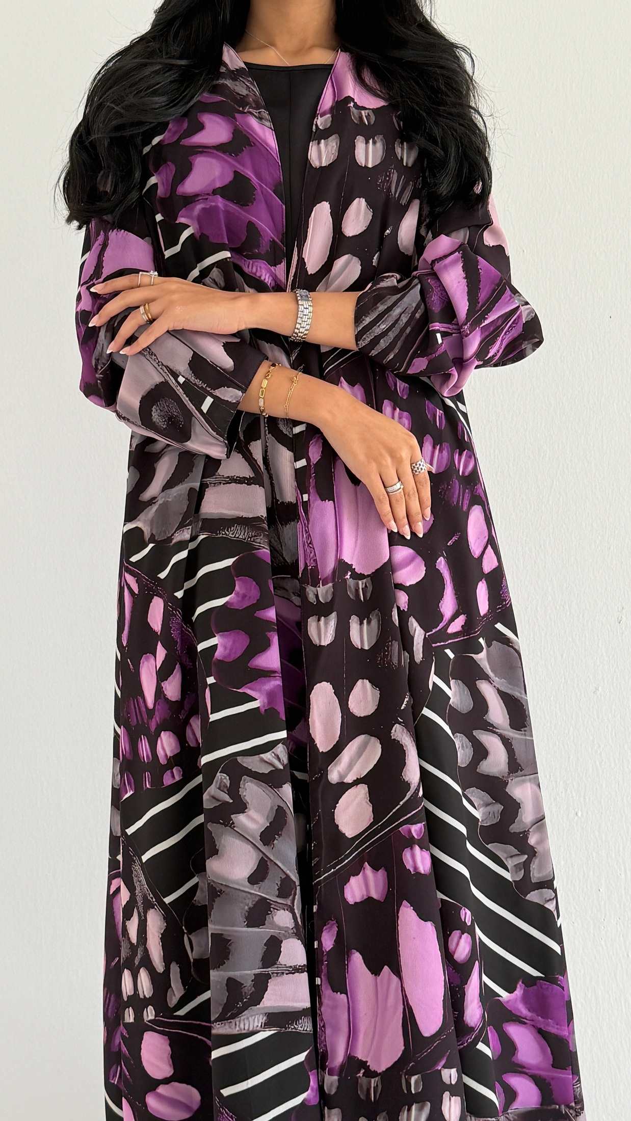 MWT2134 - عباية طباعة- Printed Abaya - Aya