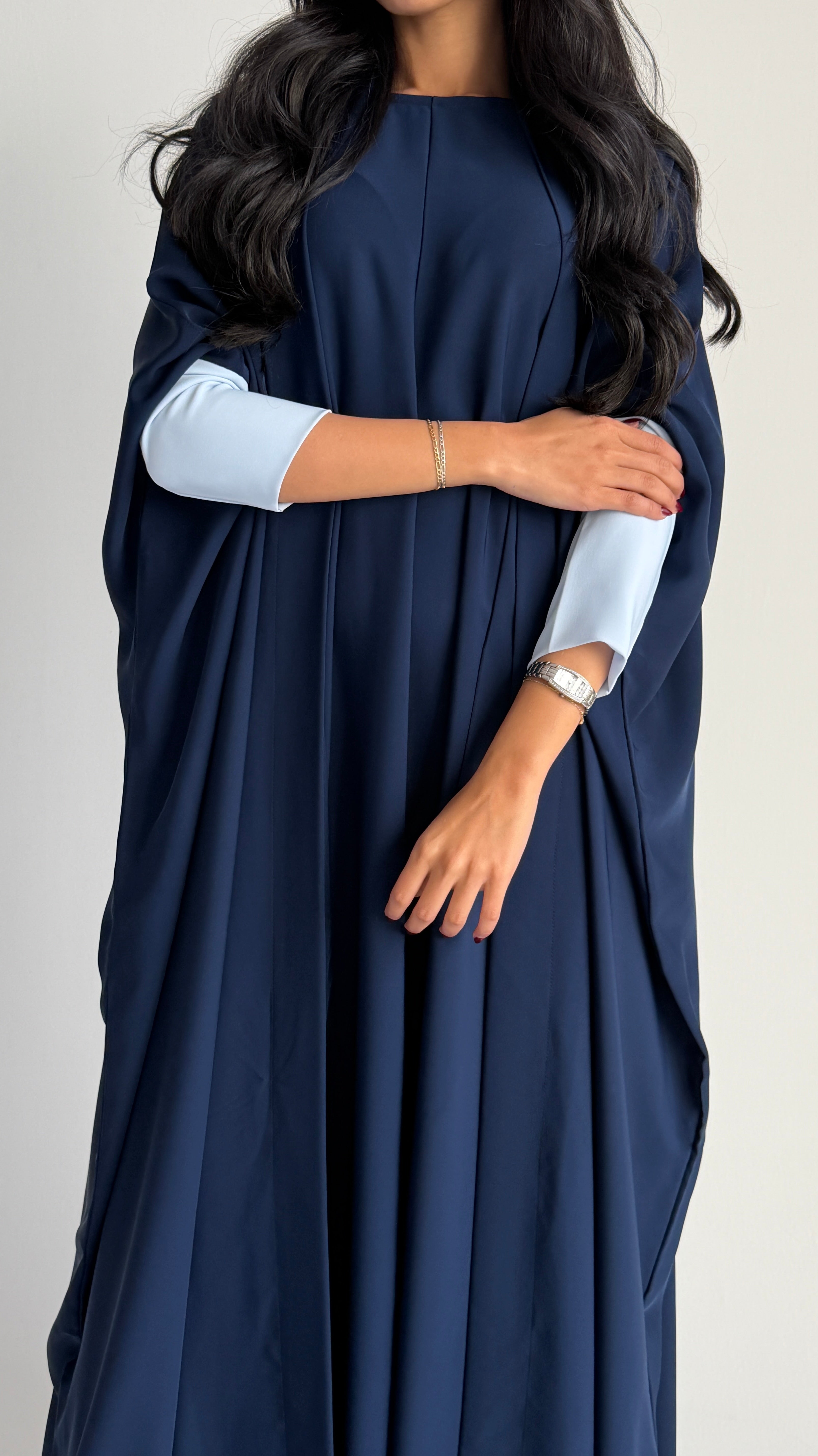 MWT1059 - عباية كريب مع فستان كريب - Aya